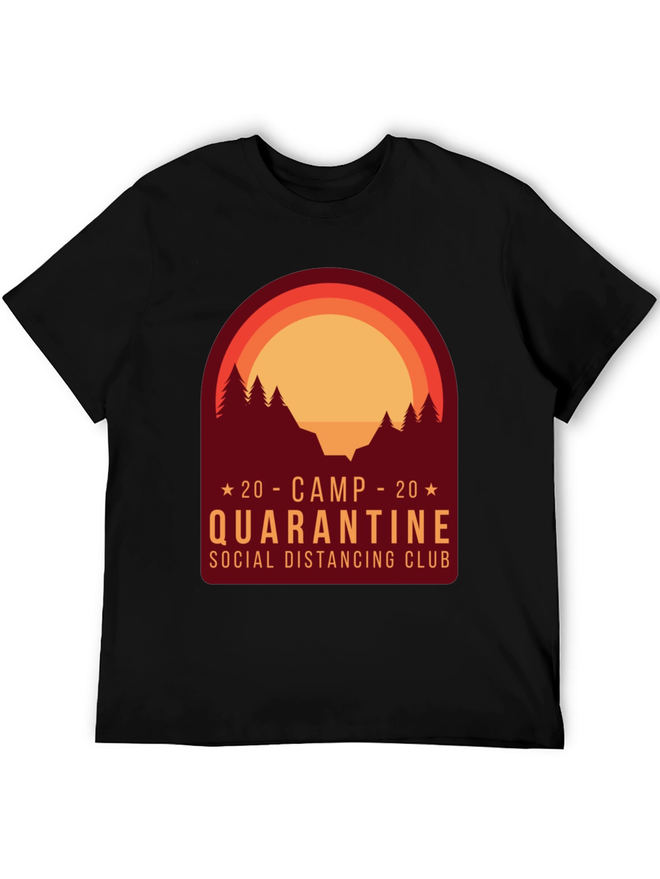 Camp Quarantine Social Distancing Club Graphic Tee