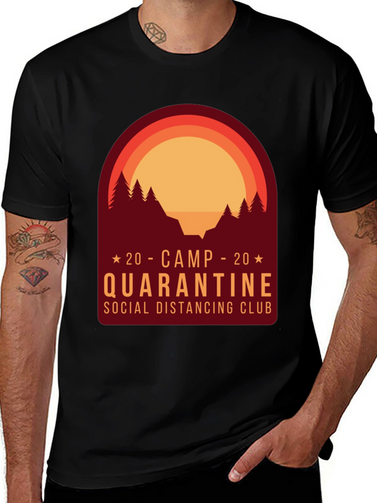 Camp Quarantine Social Distancing Club Graphic Tee