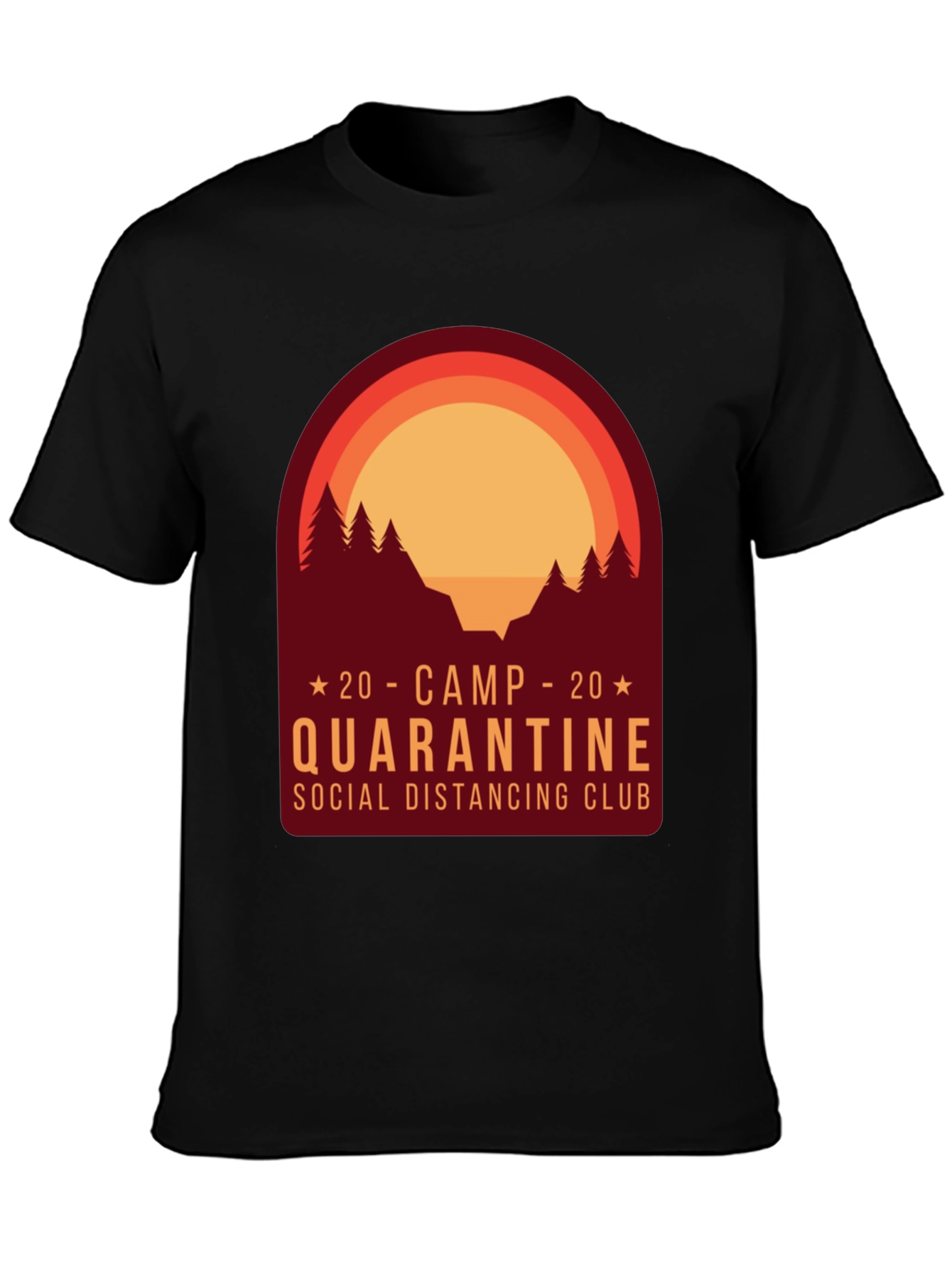 Camp Quarantine Social Distancing Club Graphic Tee