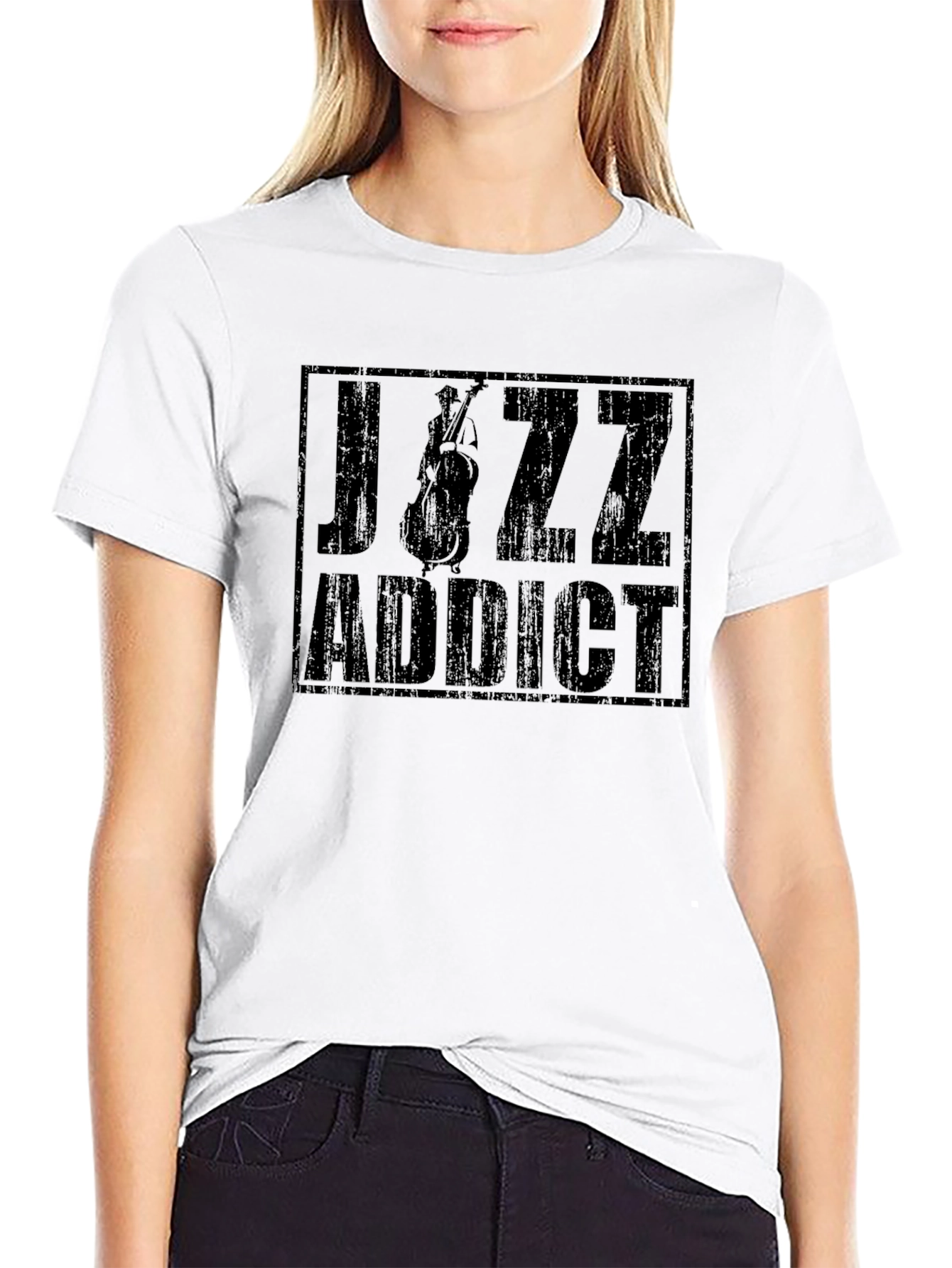 Jazz Addict Black Graphic T-Shirt