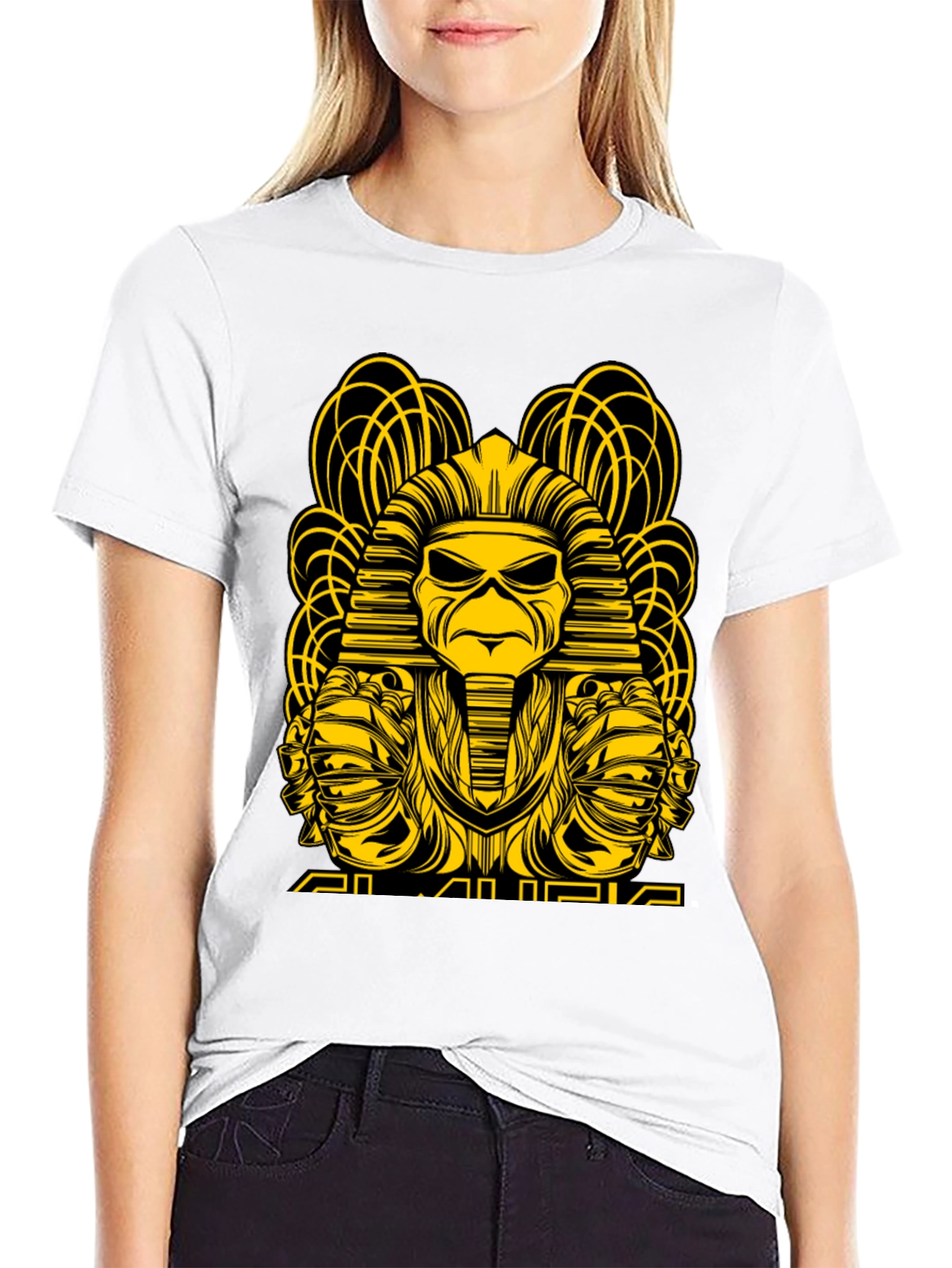 Iron Maiden T-Shirt: Pharaoh Eddie Design - Black