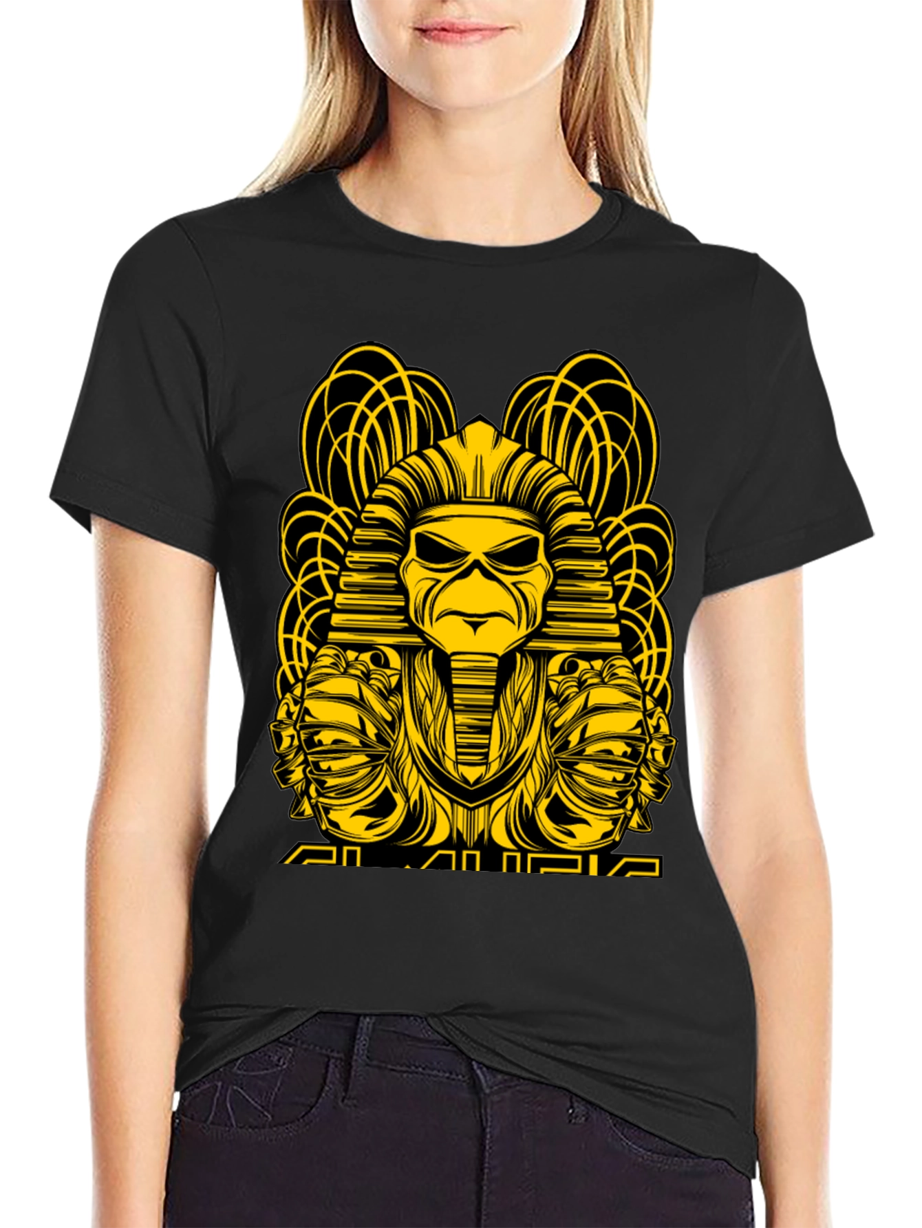 Iron Maiden T-Shirt: Pharaoh Eddie Design - Black