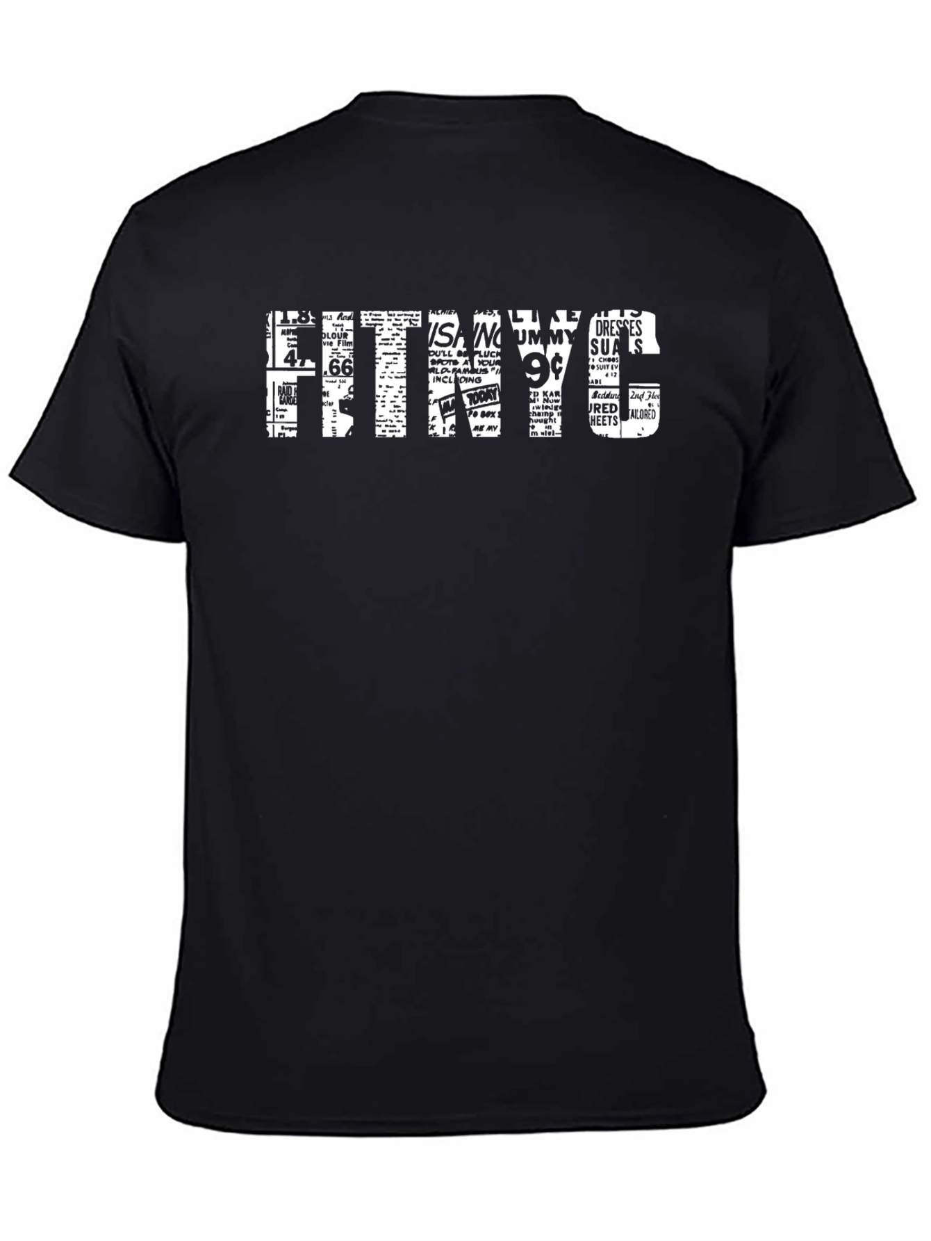 Retro Newspaper Print Graphic Tee