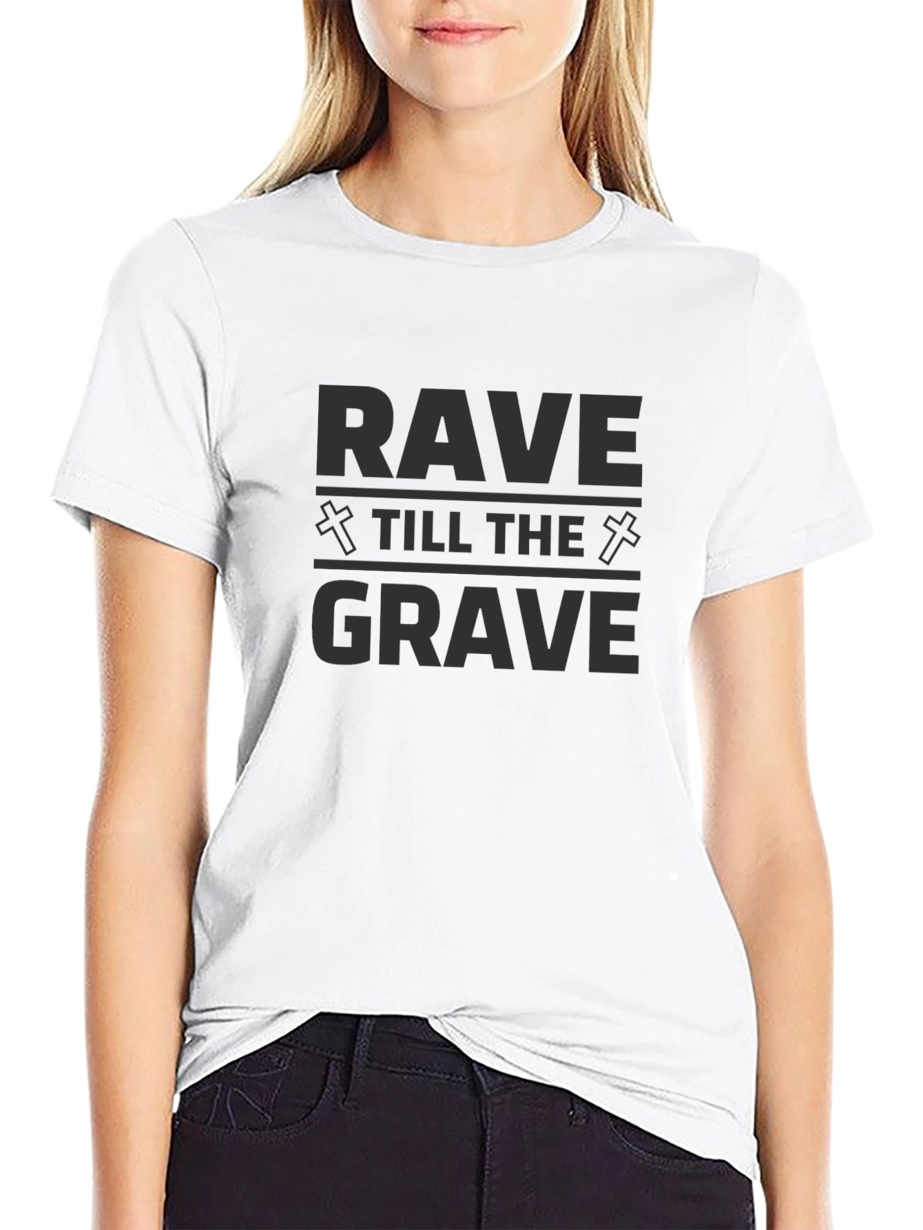 Rave Till The Grave Graphic T-Shirt - Party Hard!