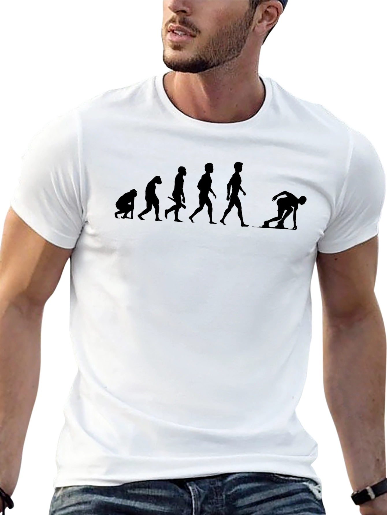 Evolution of Curling T-Shirt - Black