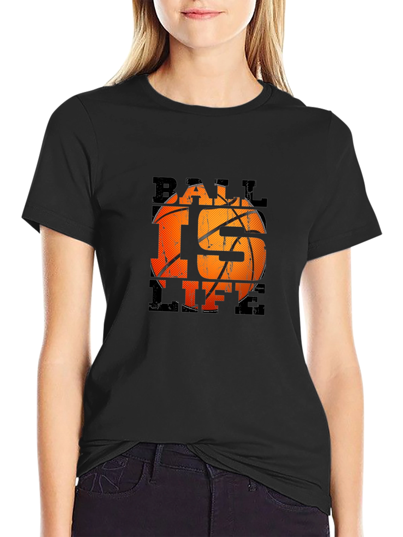 Ball is Life Black Graphic T-Shirt