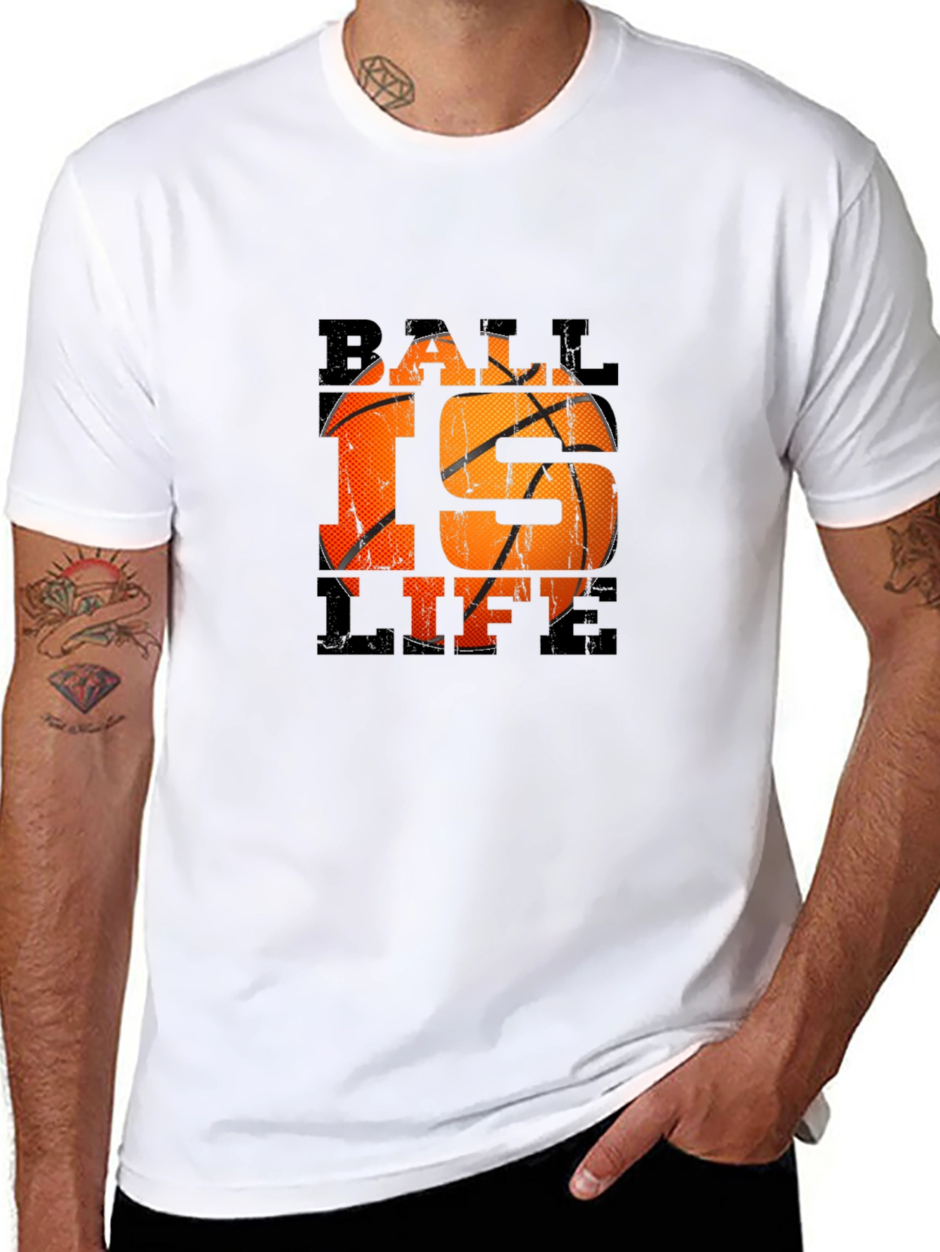 Ball is Life Black Graphic T-Shirt