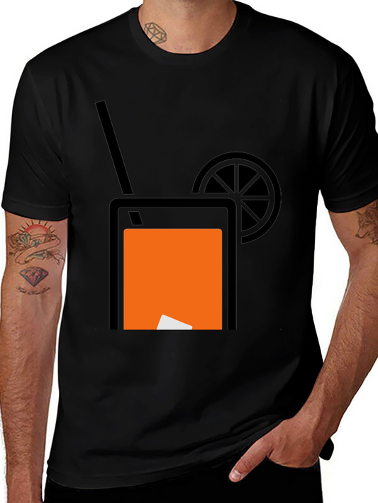 Cocktail Graphic Tee - Black Unisex T-Shirt