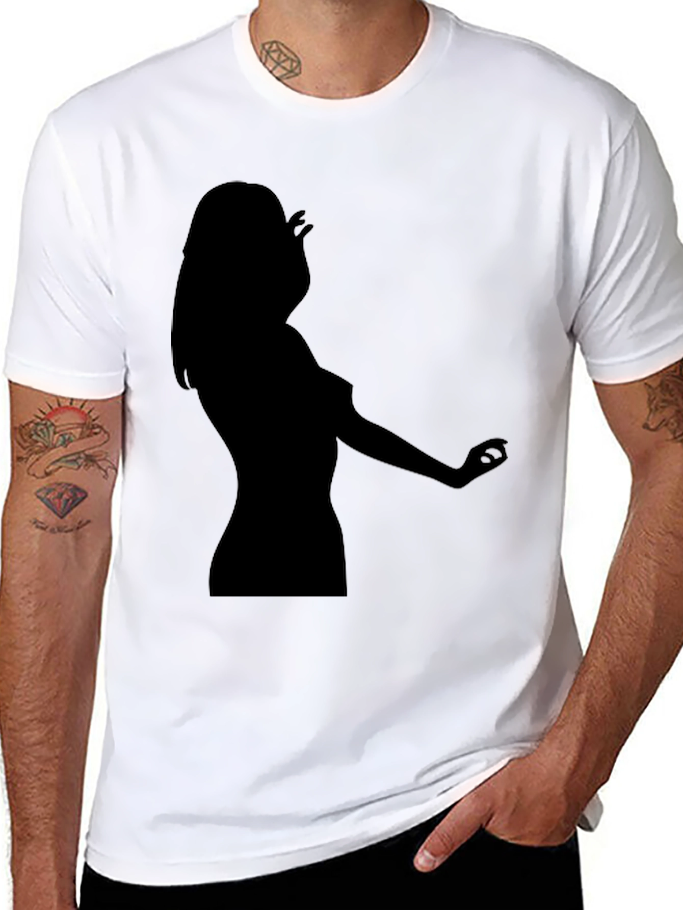 Black Tee - Silhouette Design