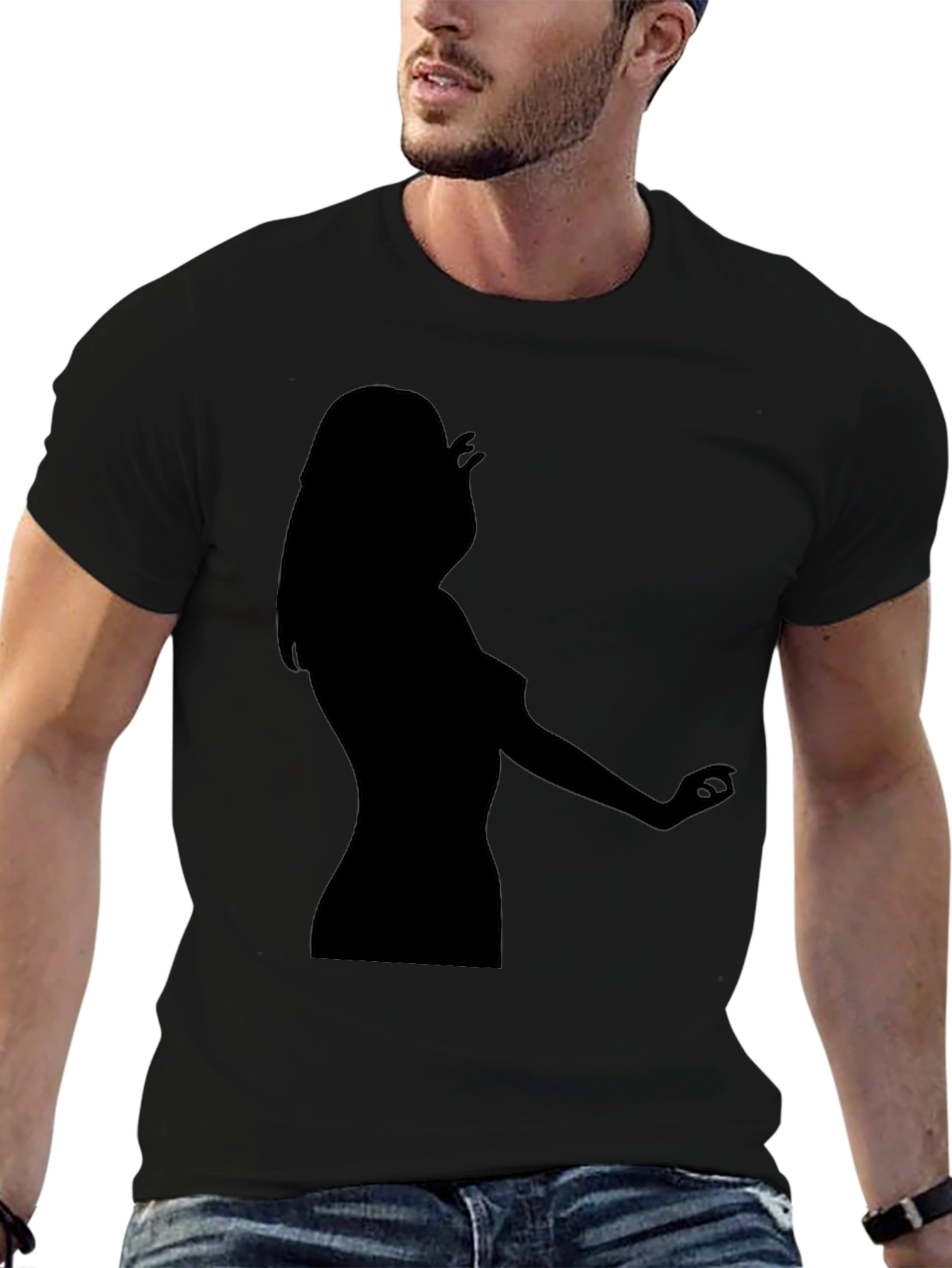 Black Tee - Silhouette Design