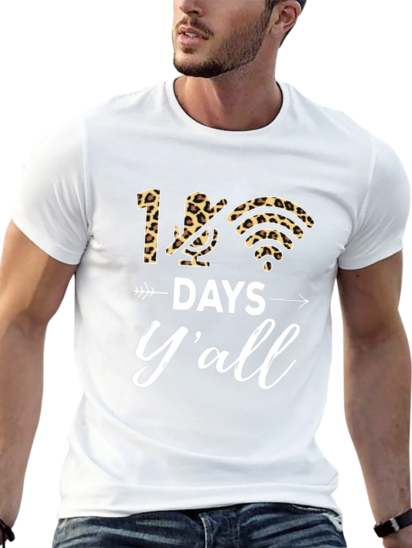 100 Days Yall Leopard Print T-Shirt