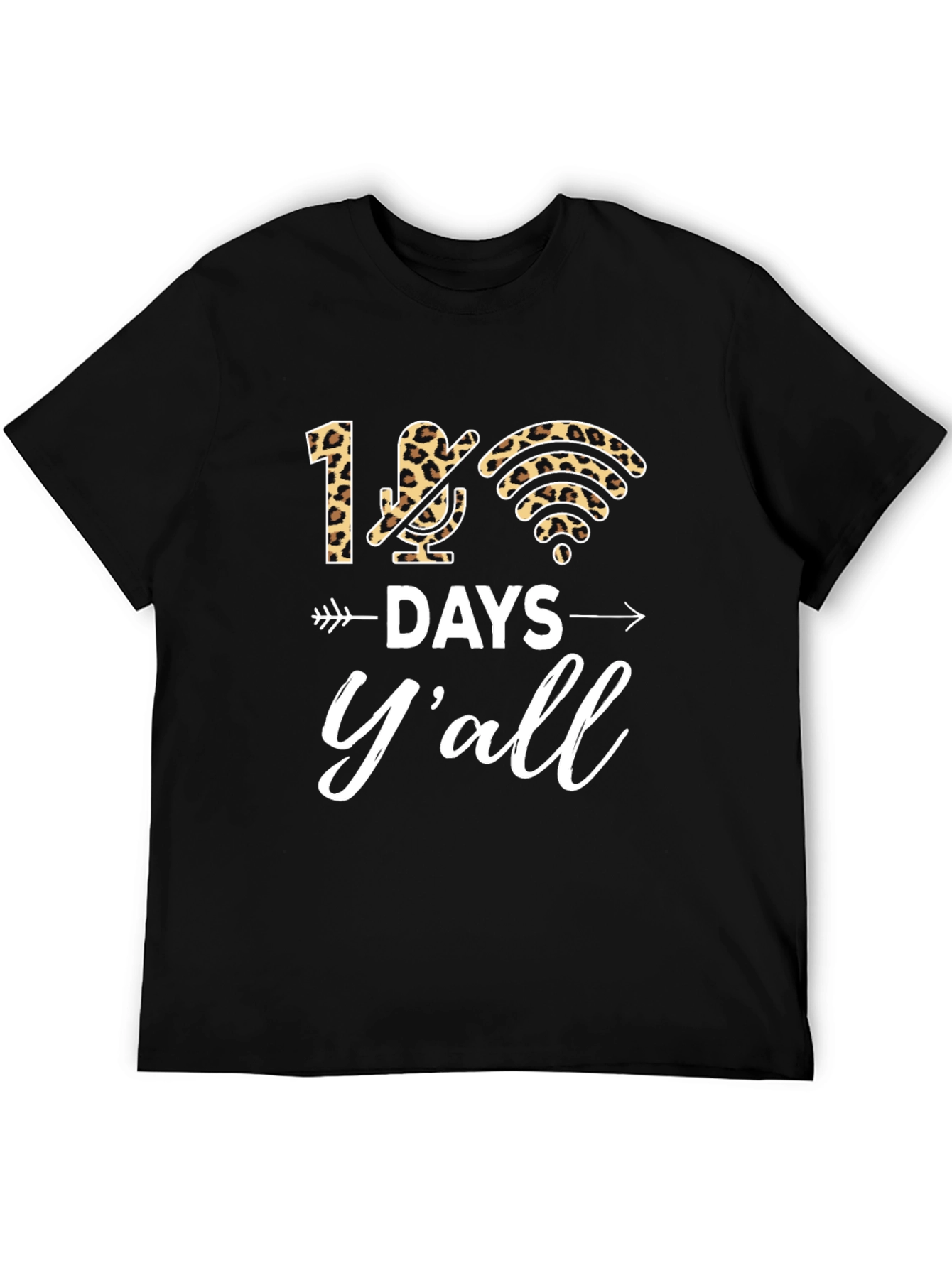 100 Days Yall Leopard Print T-Shirt