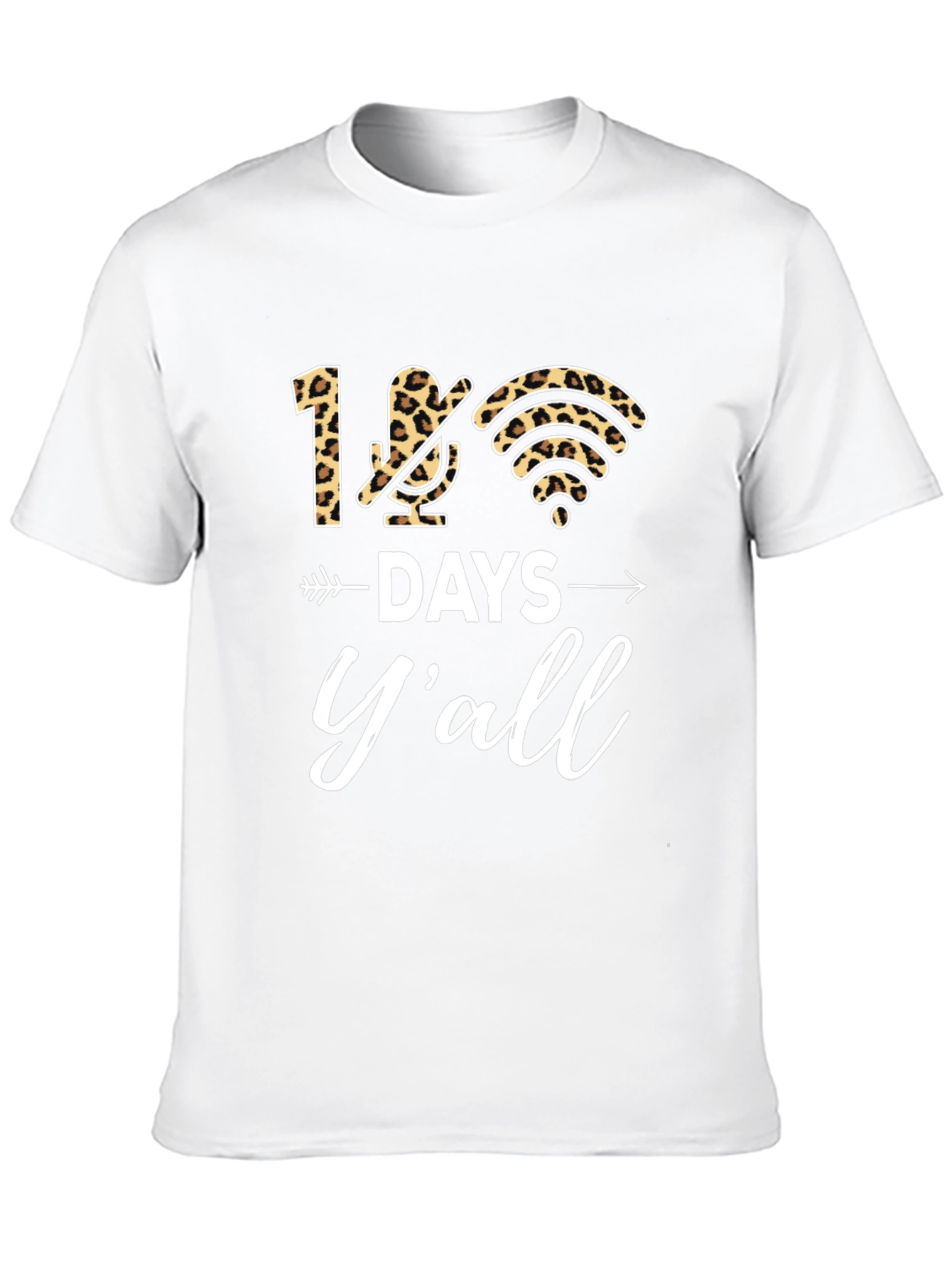 100 Days Yall Leopard Print T-Shirt