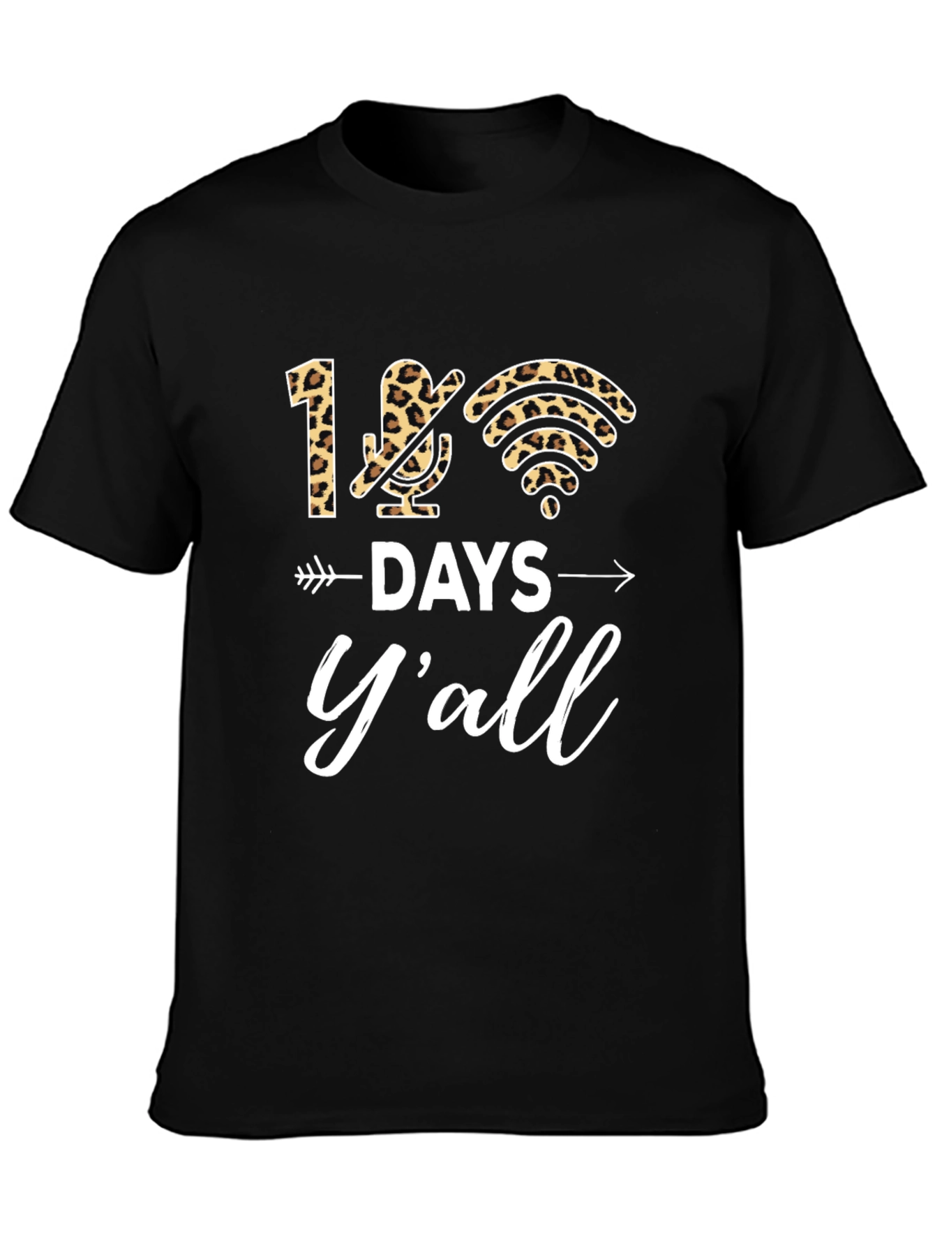 100 Days Yall Leopard Print T-Shirt