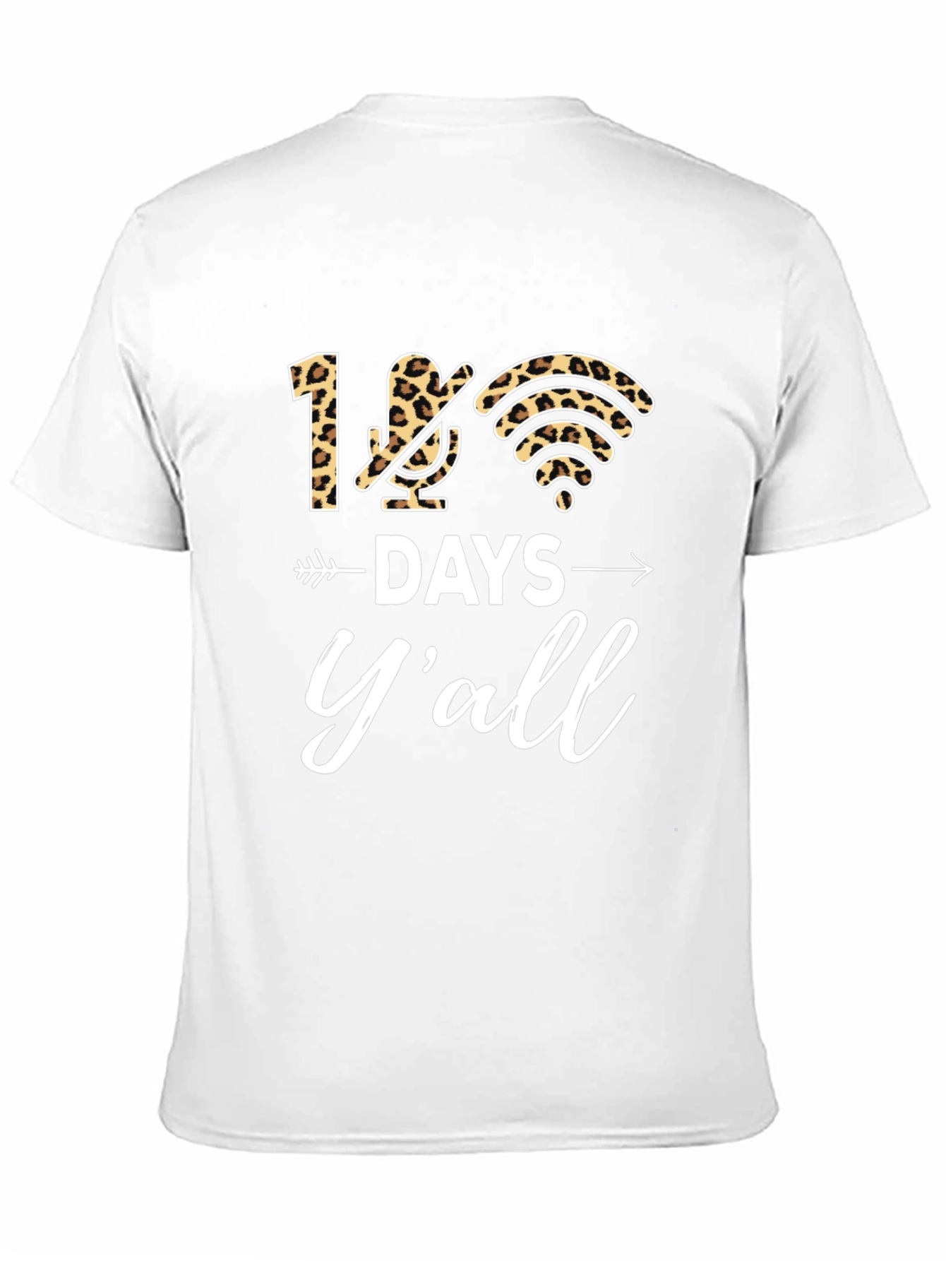 100 Days Yall Leopard Print T-Shirt
