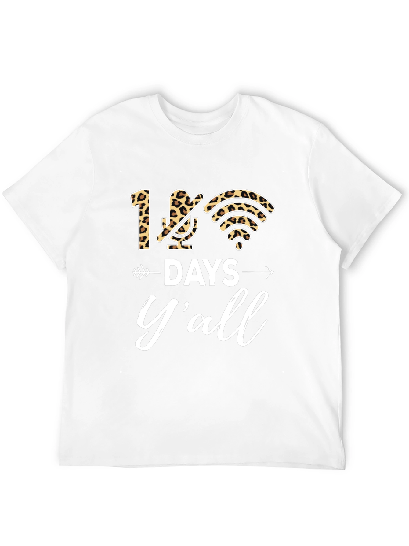 100 Days Yall Leopard Print T-Shirt