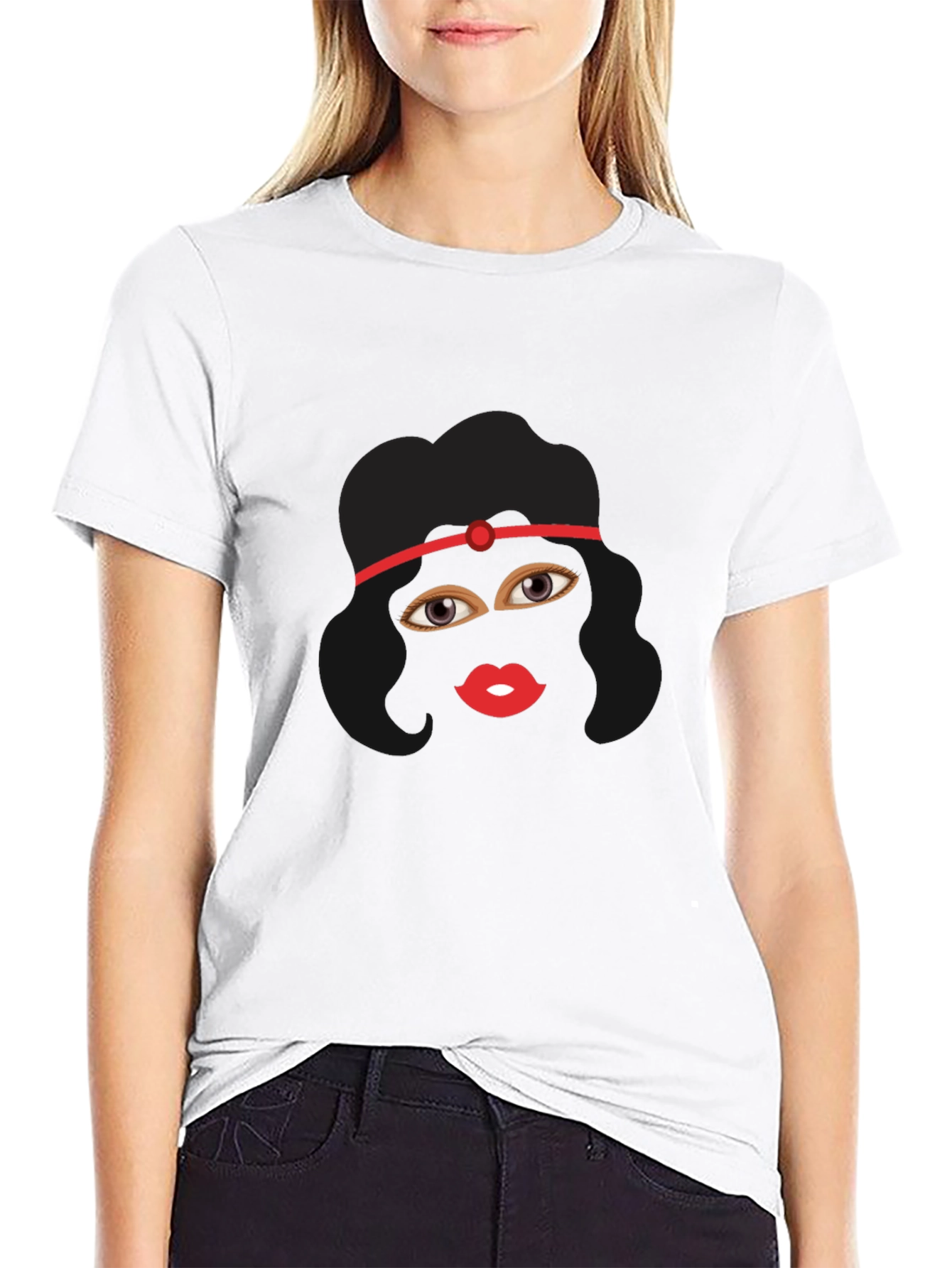 Ninja Girl Graphic Tee - Black Cotton T-Shirt