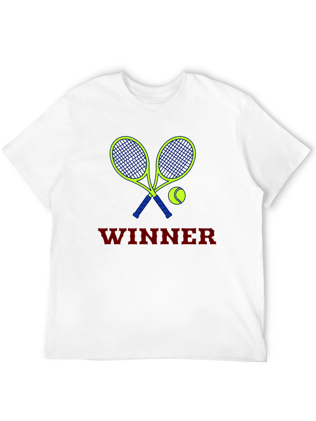 Tennis Winner Graphic Tee - Black Unisex T-Shirt