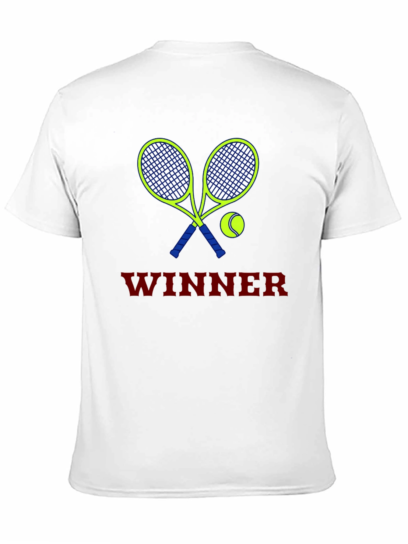 Tennis Winner Graphic Tee - Black Unisex T-Shirt
