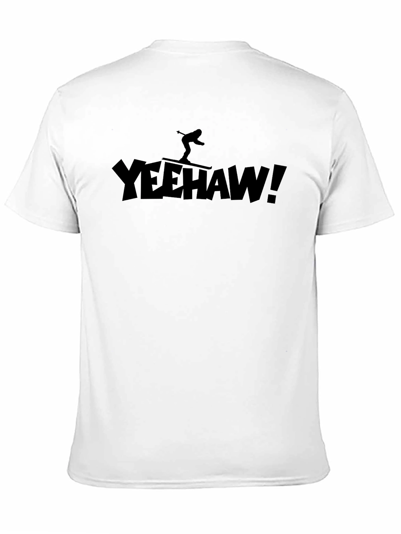 Yeehaw Skier Black T-Shirt