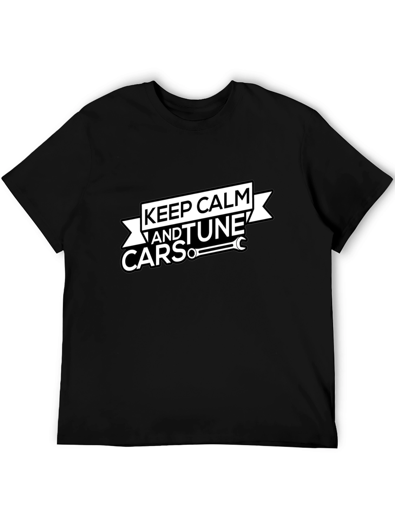 Keep Calm and Tune Cars Black T-Shirt