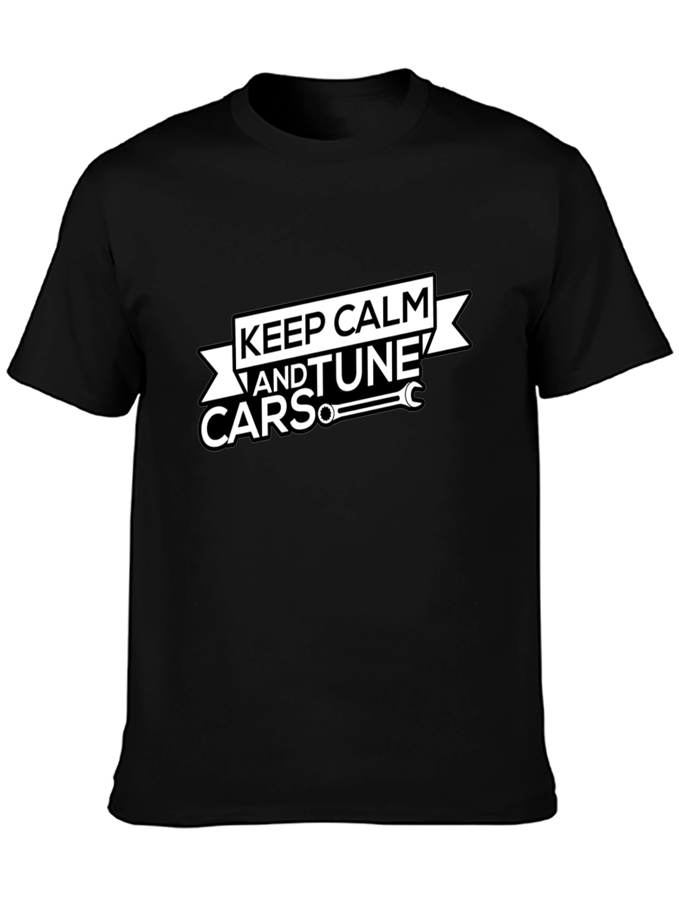 Keep Calm and Tune Cars Black T-Shirt