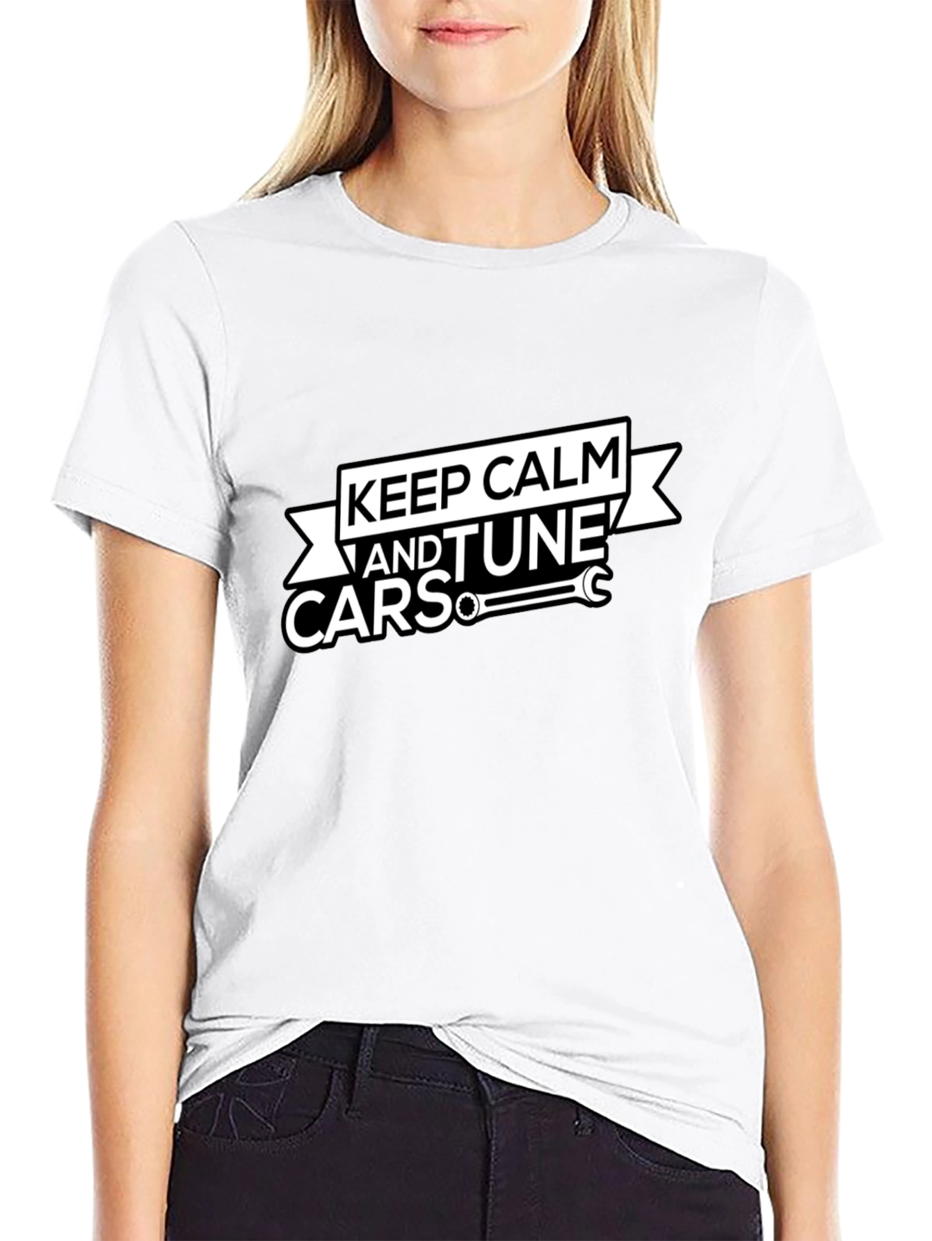 Keep Calm and Tune Cars Black T-Shirt
