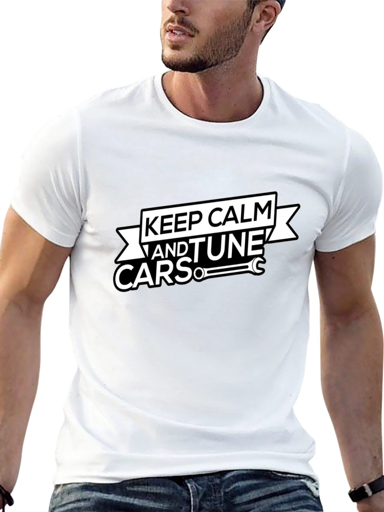 Keep Calm and Tune Cars Black T-Shirt