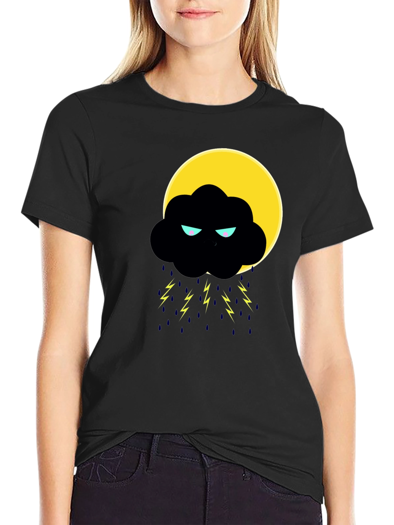 Storm Cloud Graphic T-Shirt - Black