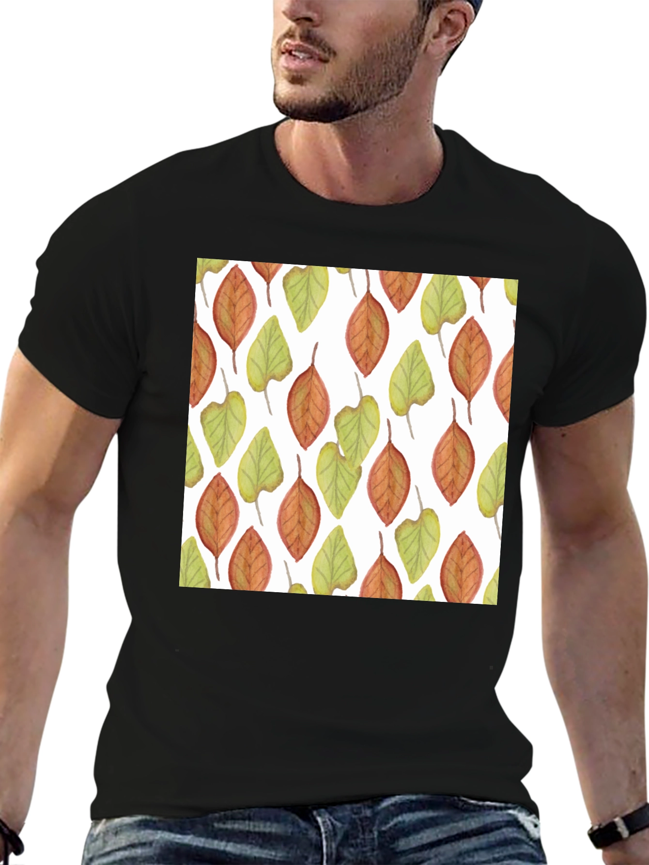Leaf Pattern T-Shirt