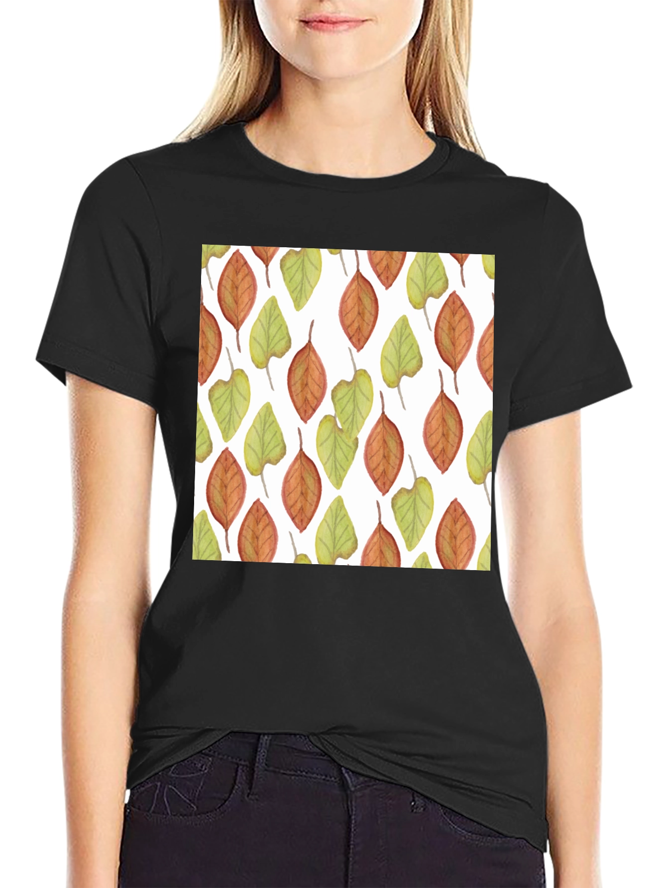 Leaf Pattern T-Shirt