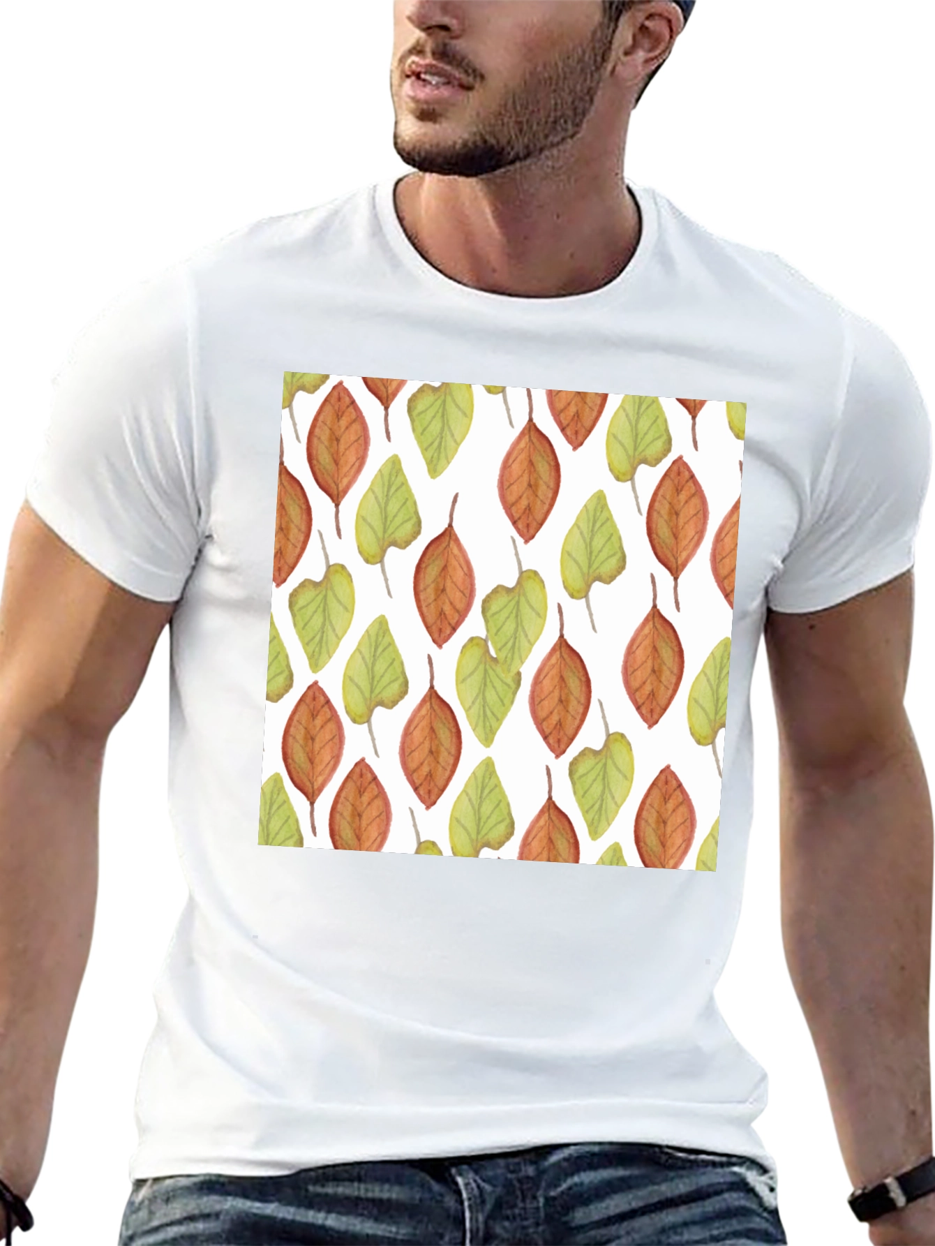 Leaf Pattern T-Shirt