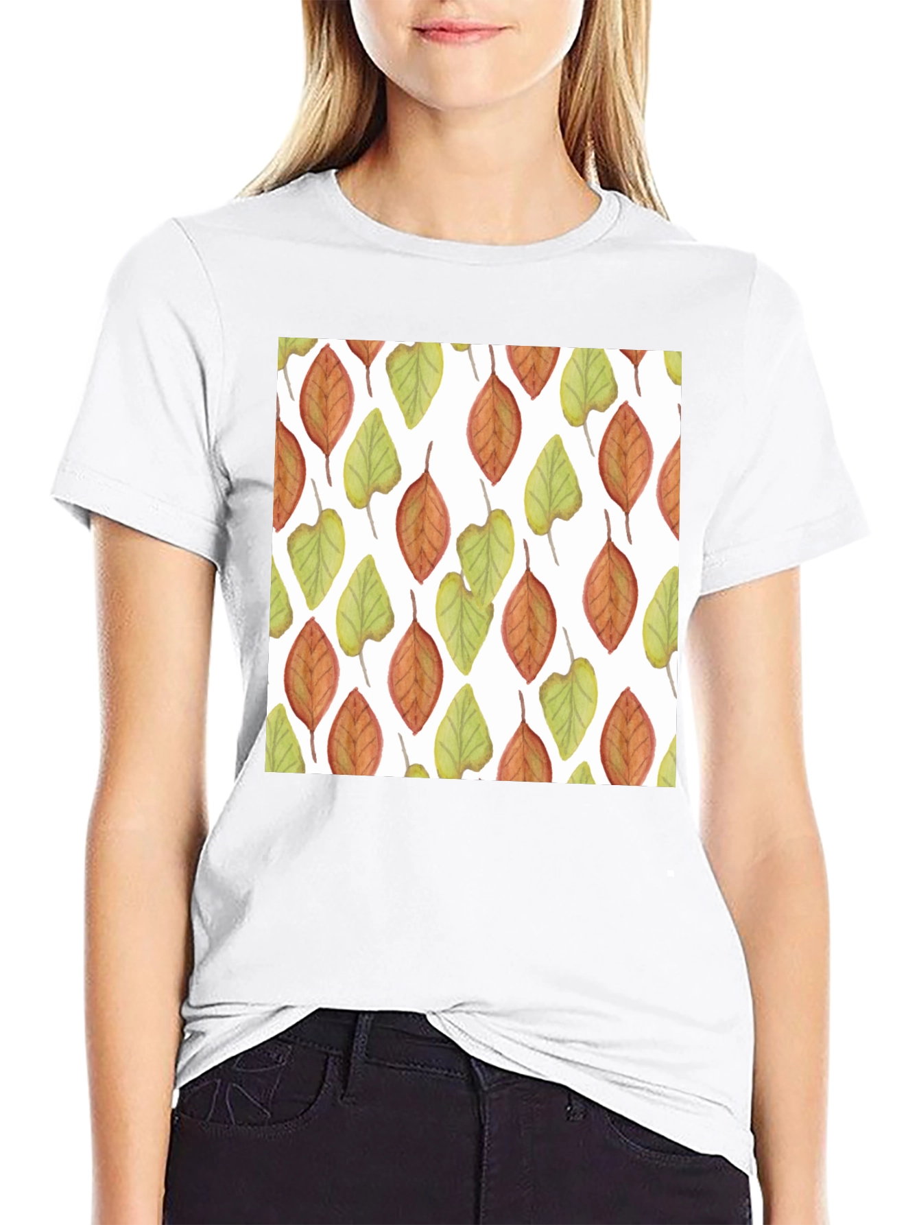 Leaf Pattern T-Shirt