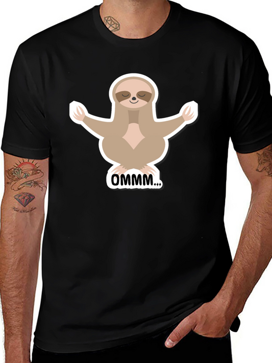 Meditating Sloth Graphic T-Shirt - Relaxed Fit