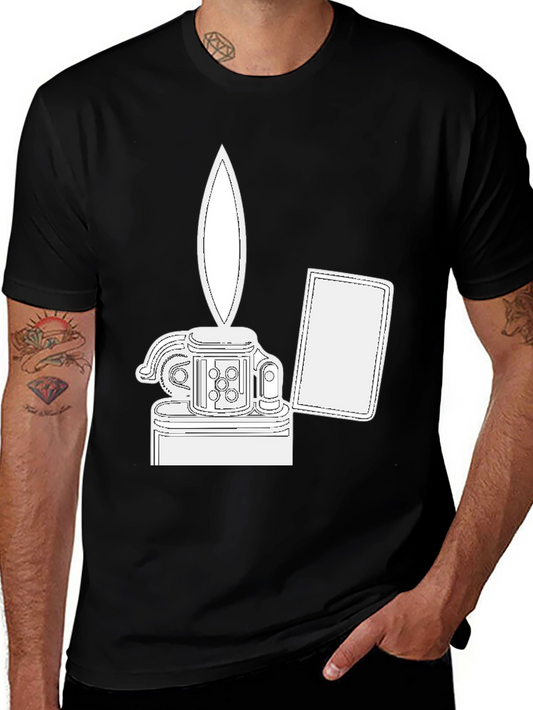Black Graphic Tee - Lighter Design