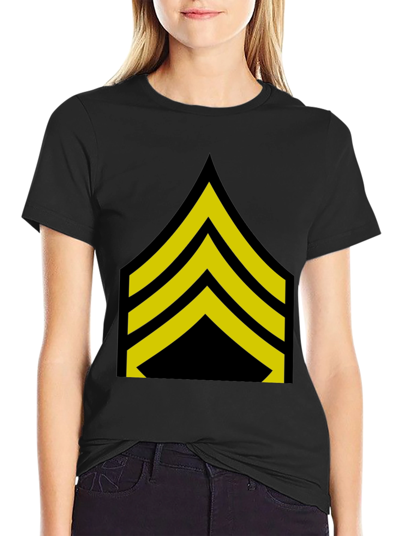 Sergeant Stripes T-Shirt - Bold Military Style Tee