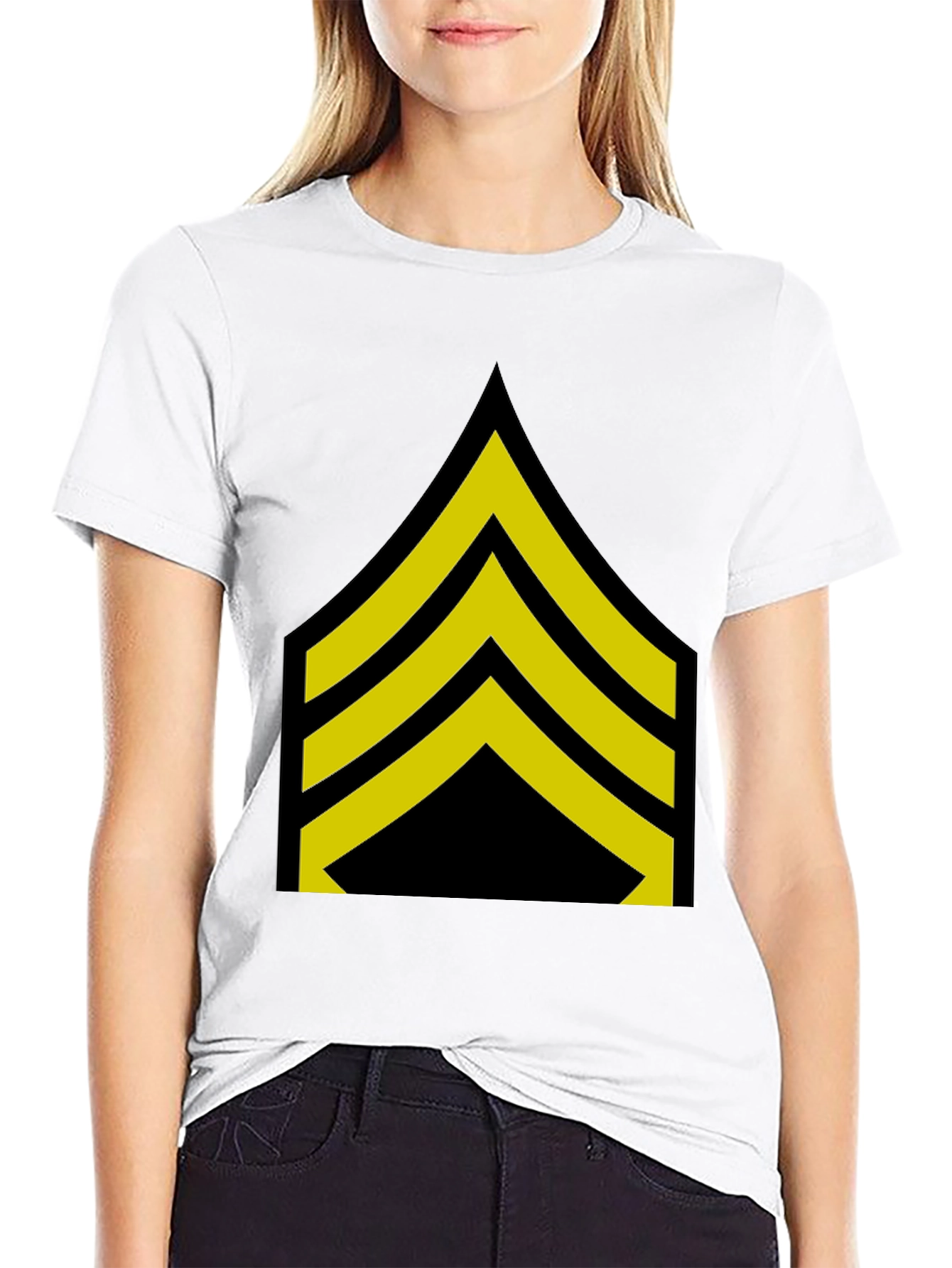 Sergeant Stripes T-Shirt - Bold Military Style Tee