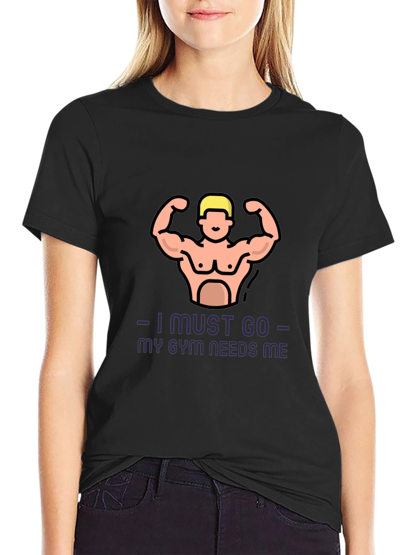 Gym Needs Me Graphic T-Shirt - Black