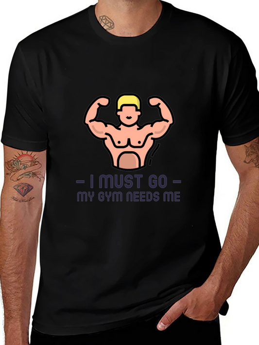 Gym Needs Me Graphic T-Shirt - Black