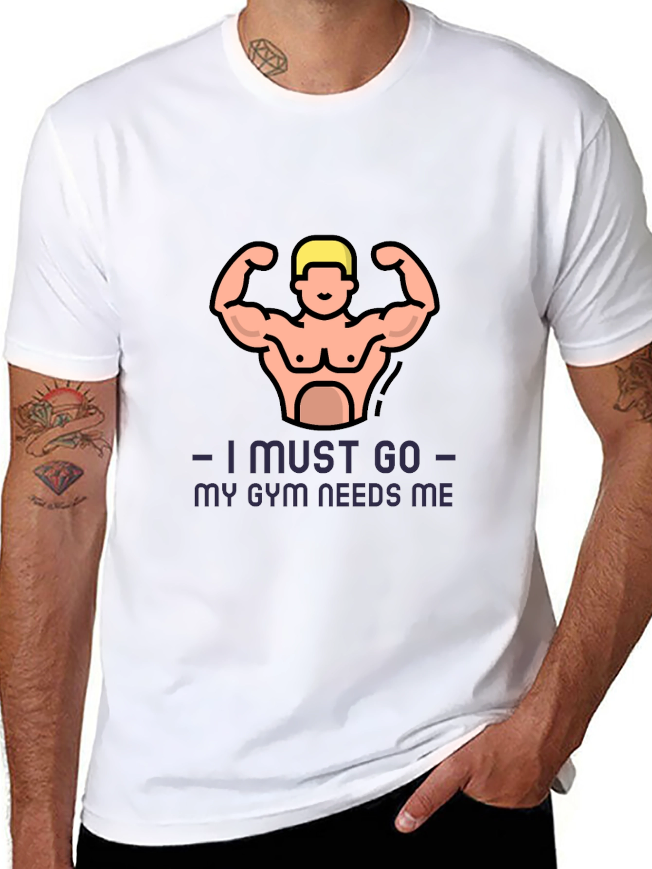 Gym Needs Me Graphic T-Shirt - Black