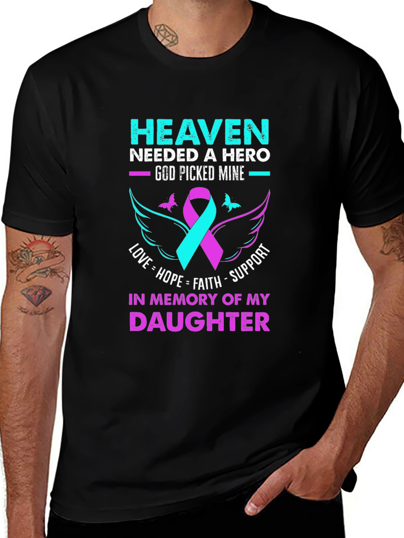 Heaven Needed A Hero Daughter Memorial T-Shirt
