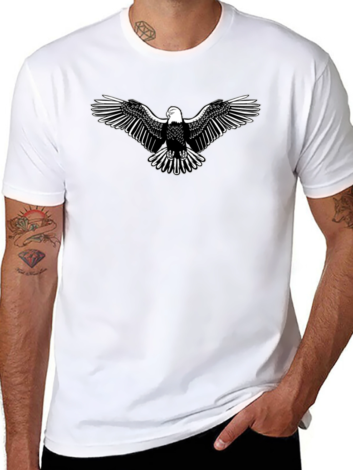 Bald Eagle Graphic Print T-Shirt