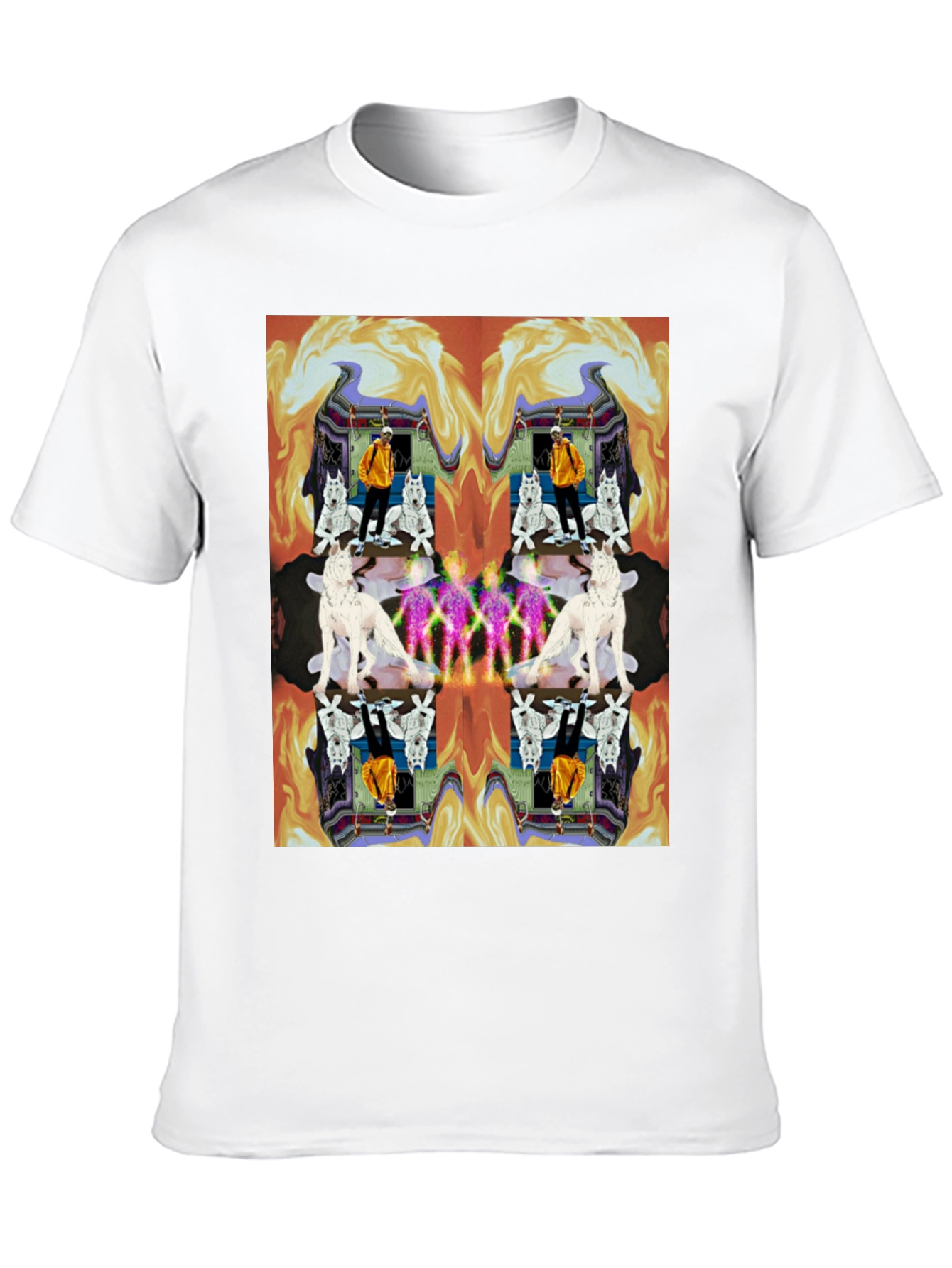 Kaleidoscopic Wolf Graphic Tee - Black