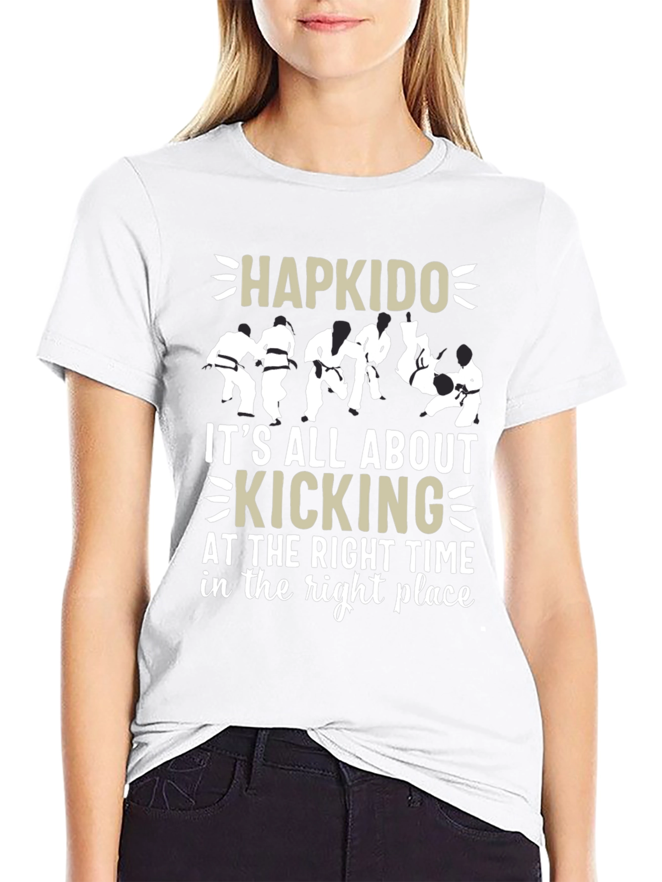 Hapkido Kicking T-Shirt - Martial Arts Design