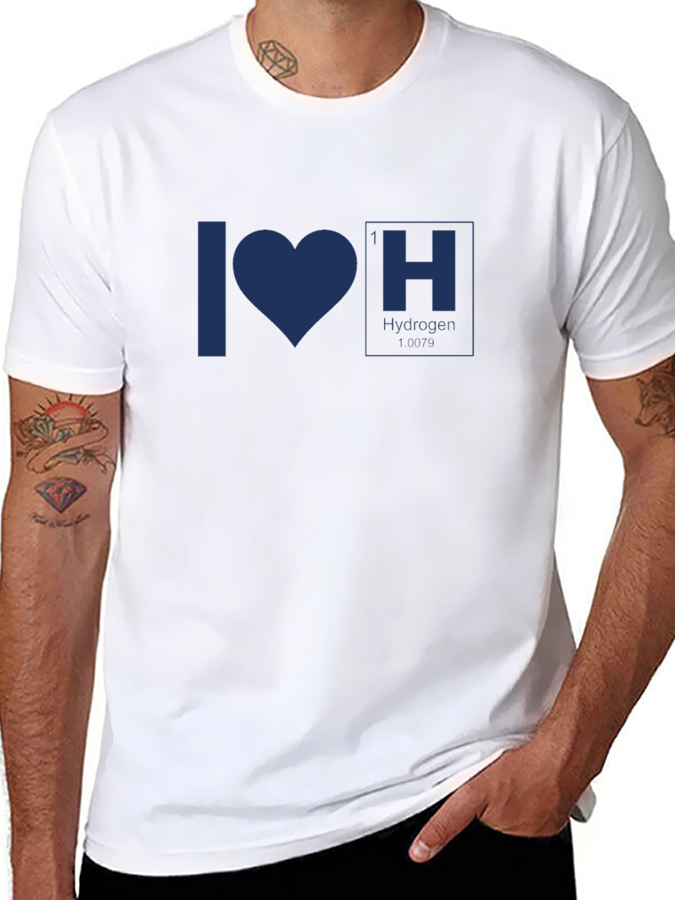 I Heart Hydrogen Science T-Shirt - Black