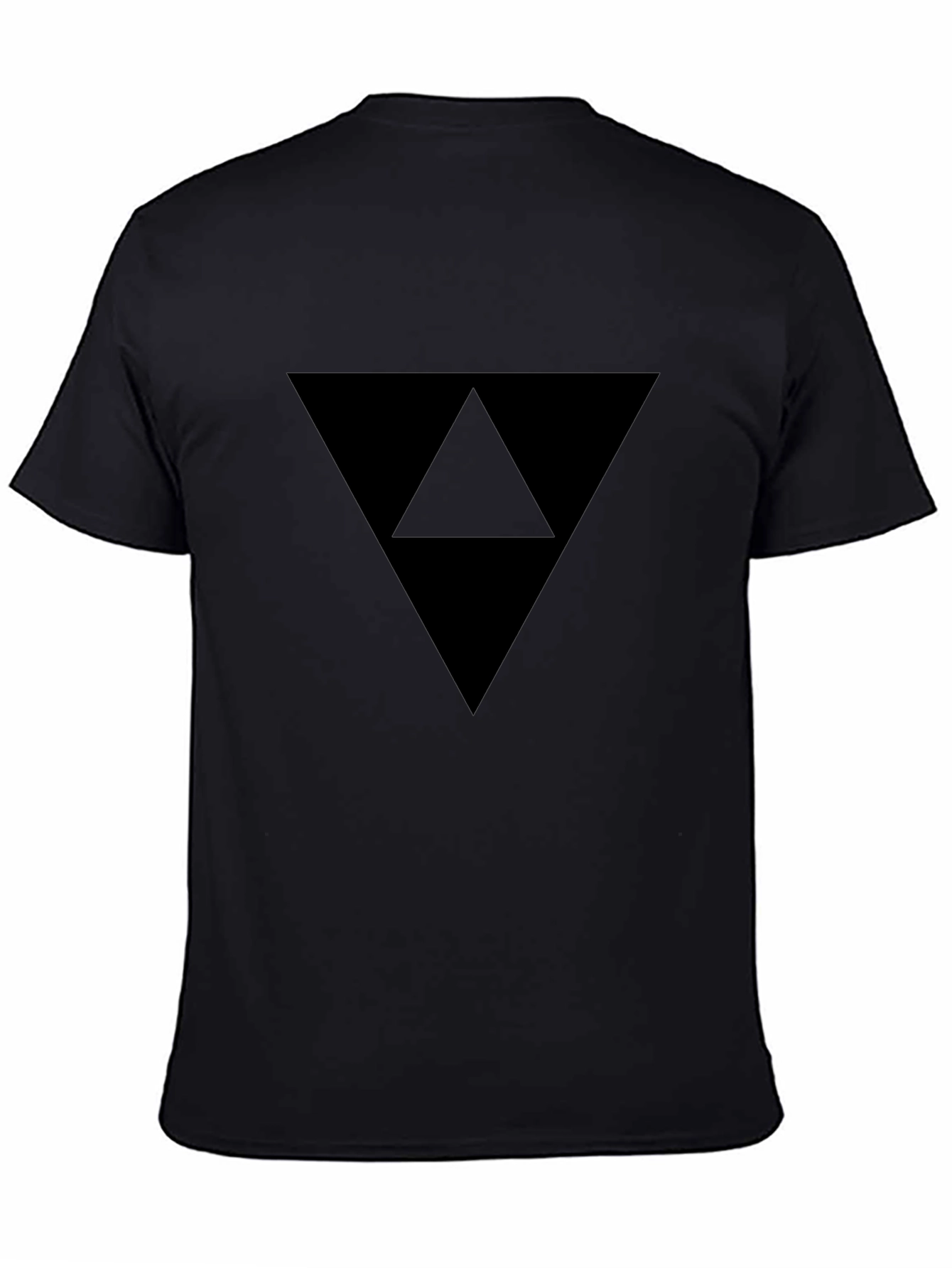 Mens Black Triangle Graphic T-Shirt