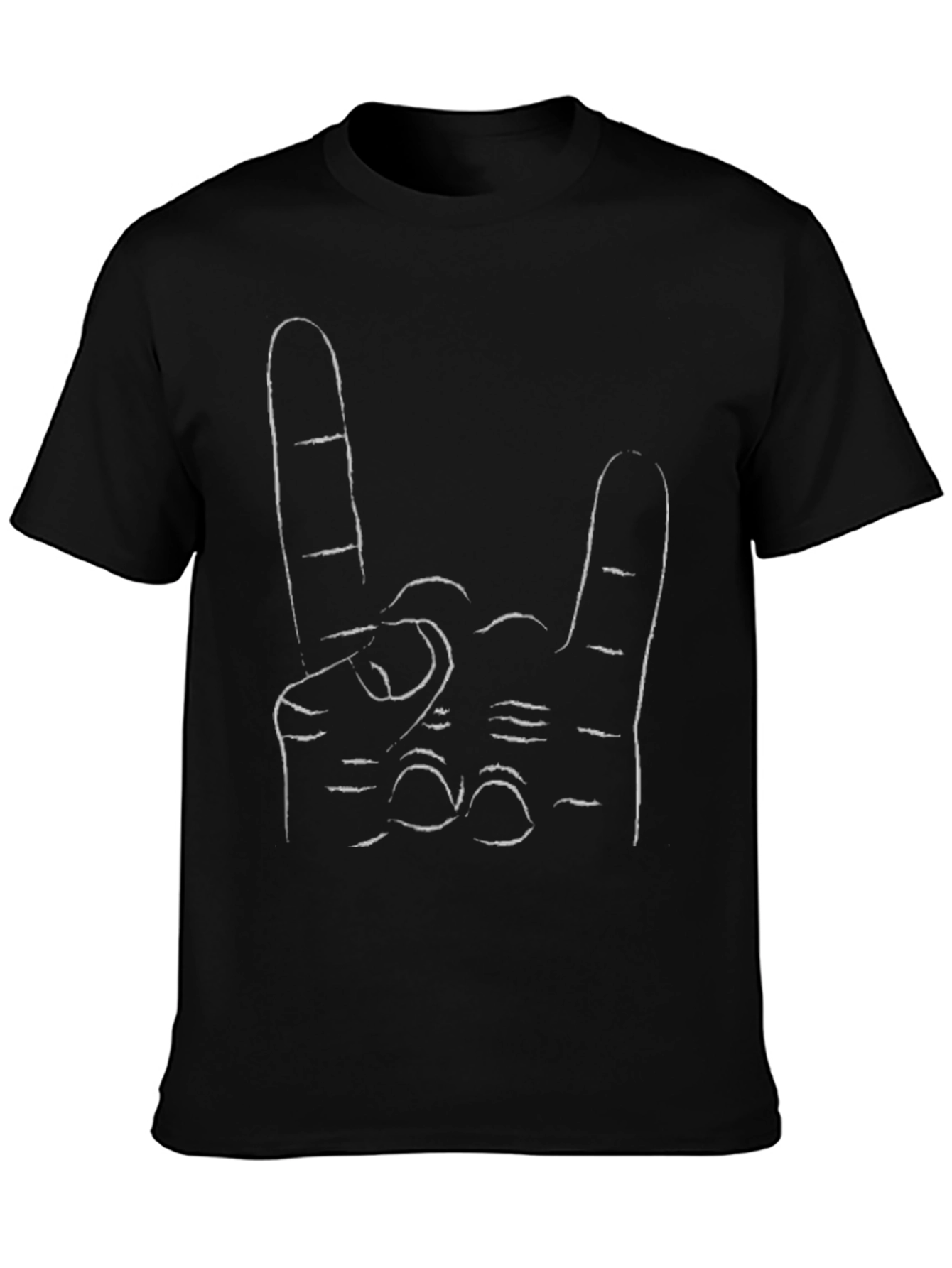 Rock On Hand Graphic Tee - Black T-Shirt