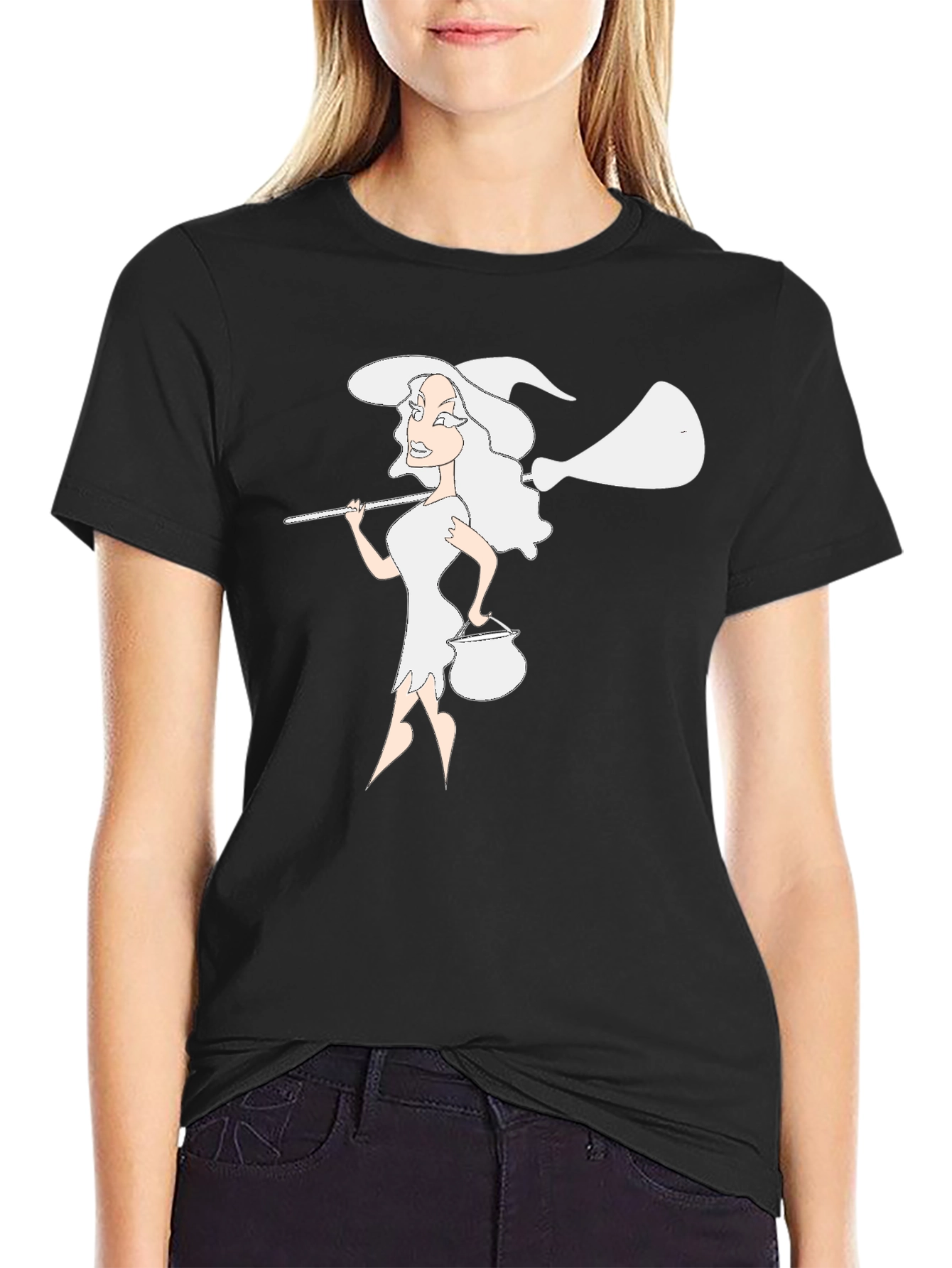 Witch Graphic T-Shirt - Black