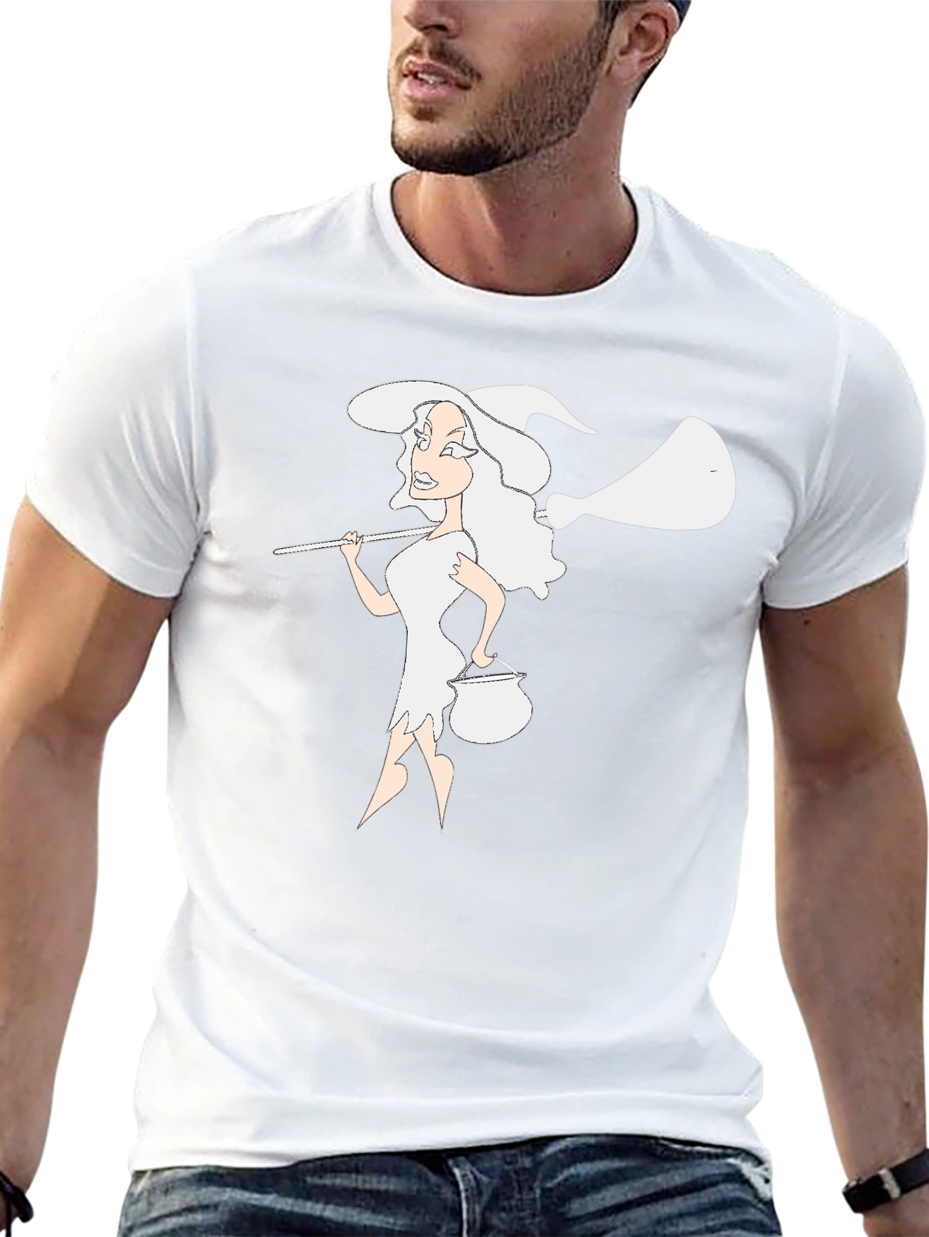 Witch Graphic T-Shirt - Black