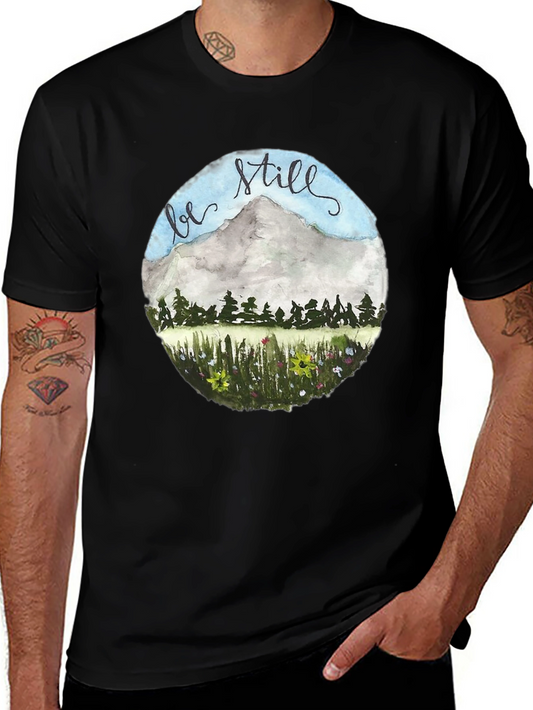 Be Still Mountain Graphic Tee